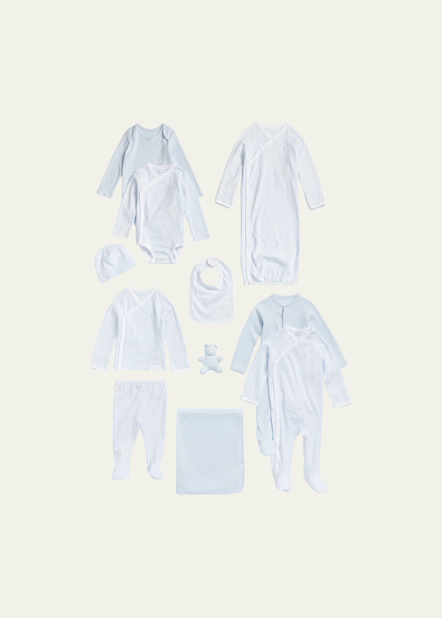 Boy's 11-Piece Organic Cotton Gift Set, Size Newborn-9M