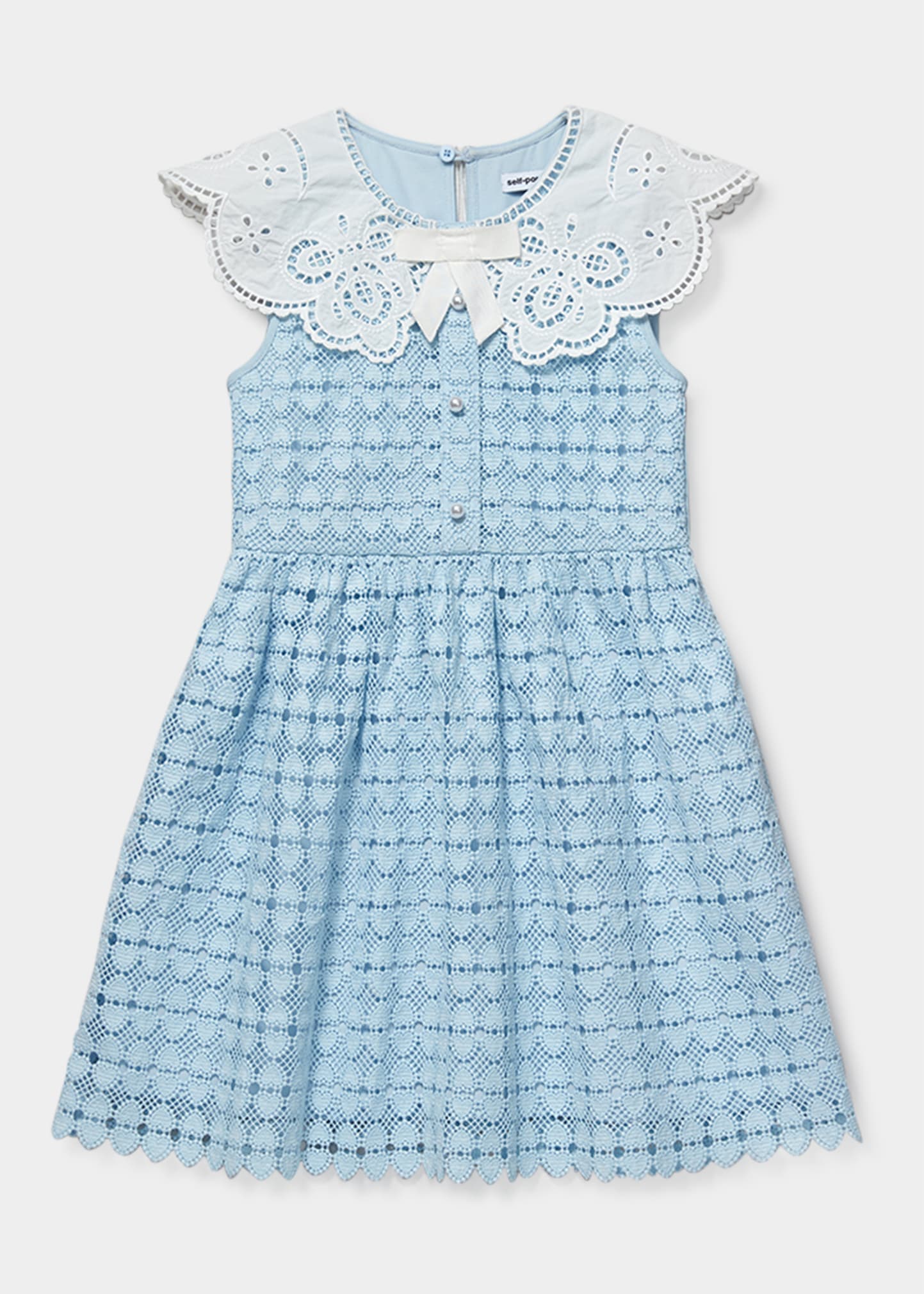 Girl's Heart Lace Dress, Size 3-12