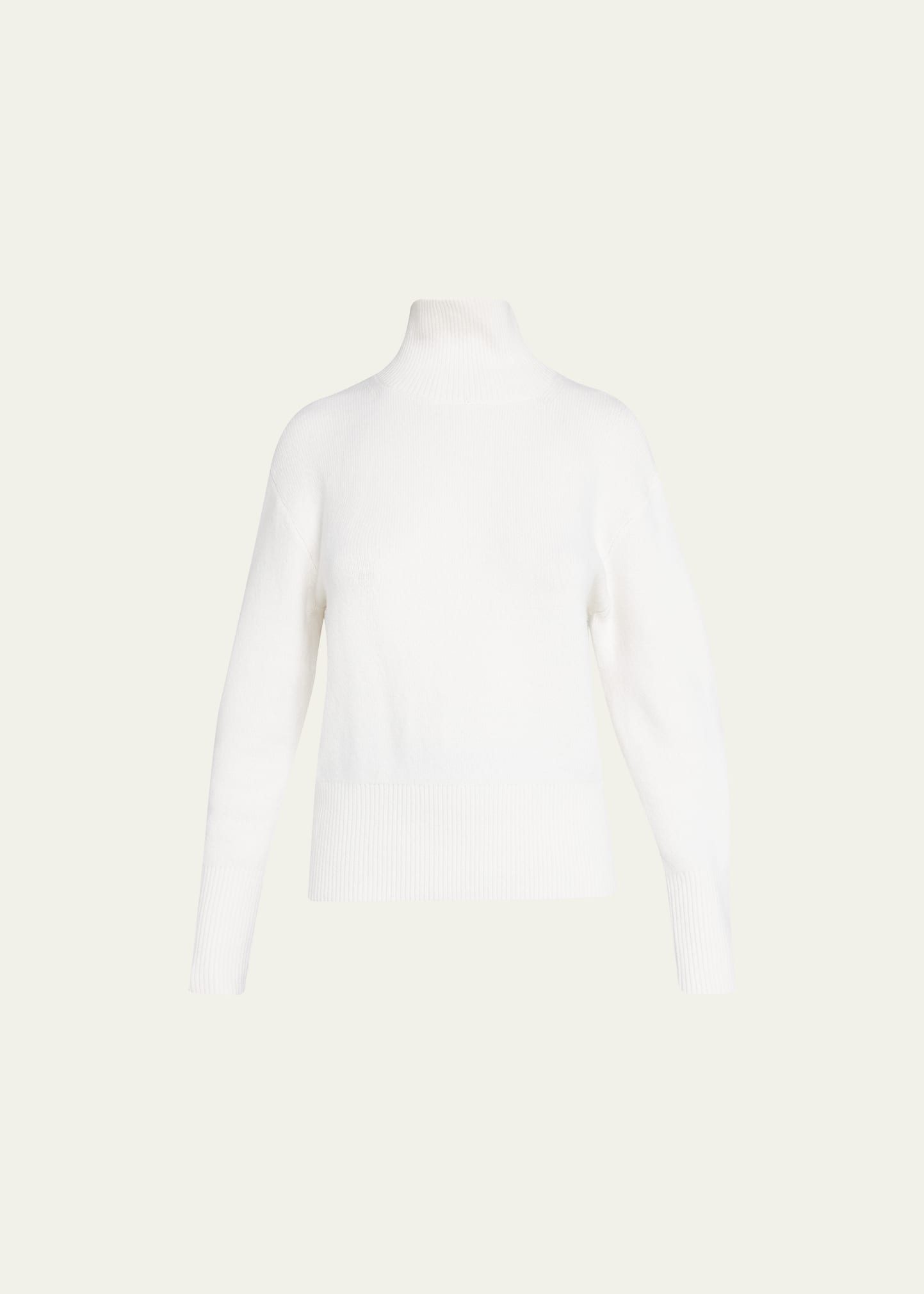 Vince Wool Blend Turtleneck Sweater In Off White