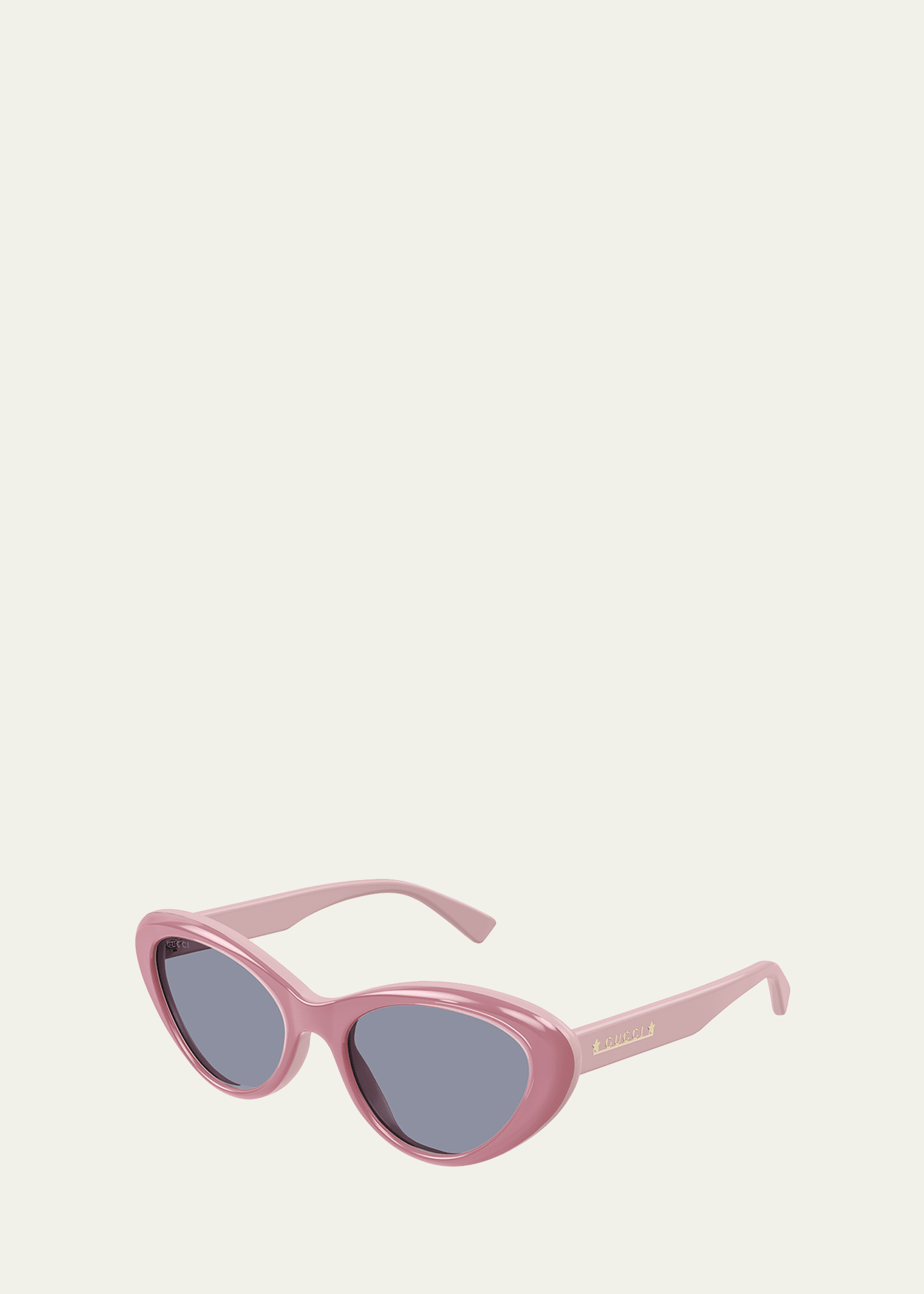 Gucci Star Logo Acetate Cat-eye Sunglasses In Pink