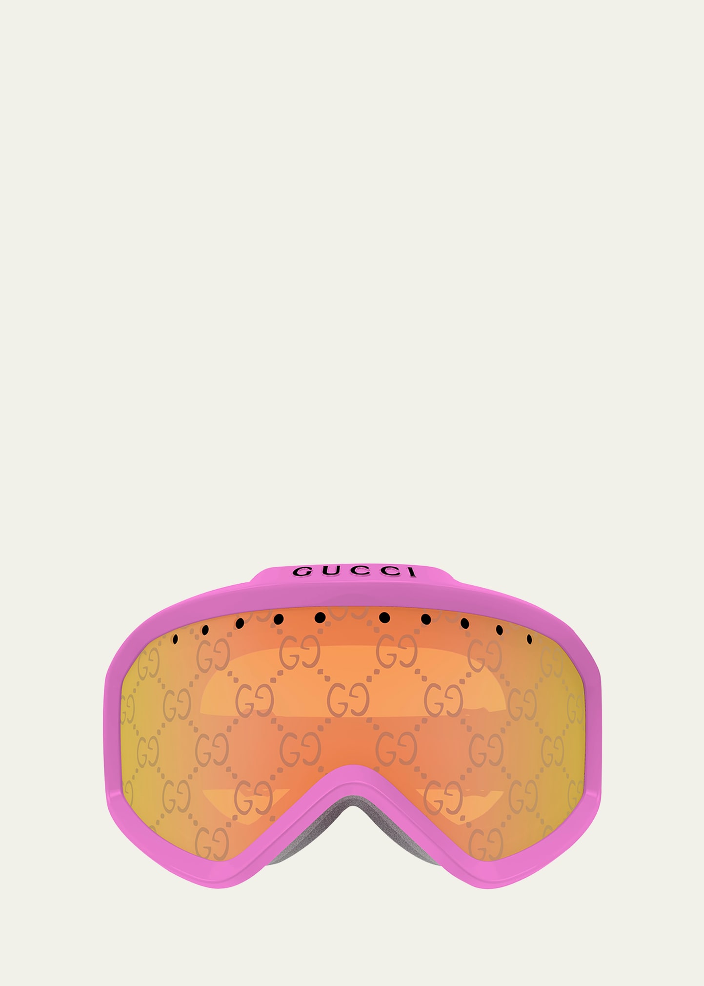Gucci Multicolor Logo Injection Plastic Shield Sunglasses In Shiny Solid Pinkm