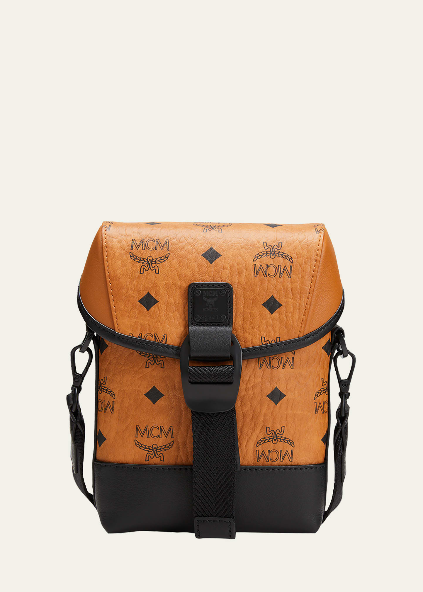 Mcm Shoulder Bags Men Leather Brown In Cognac