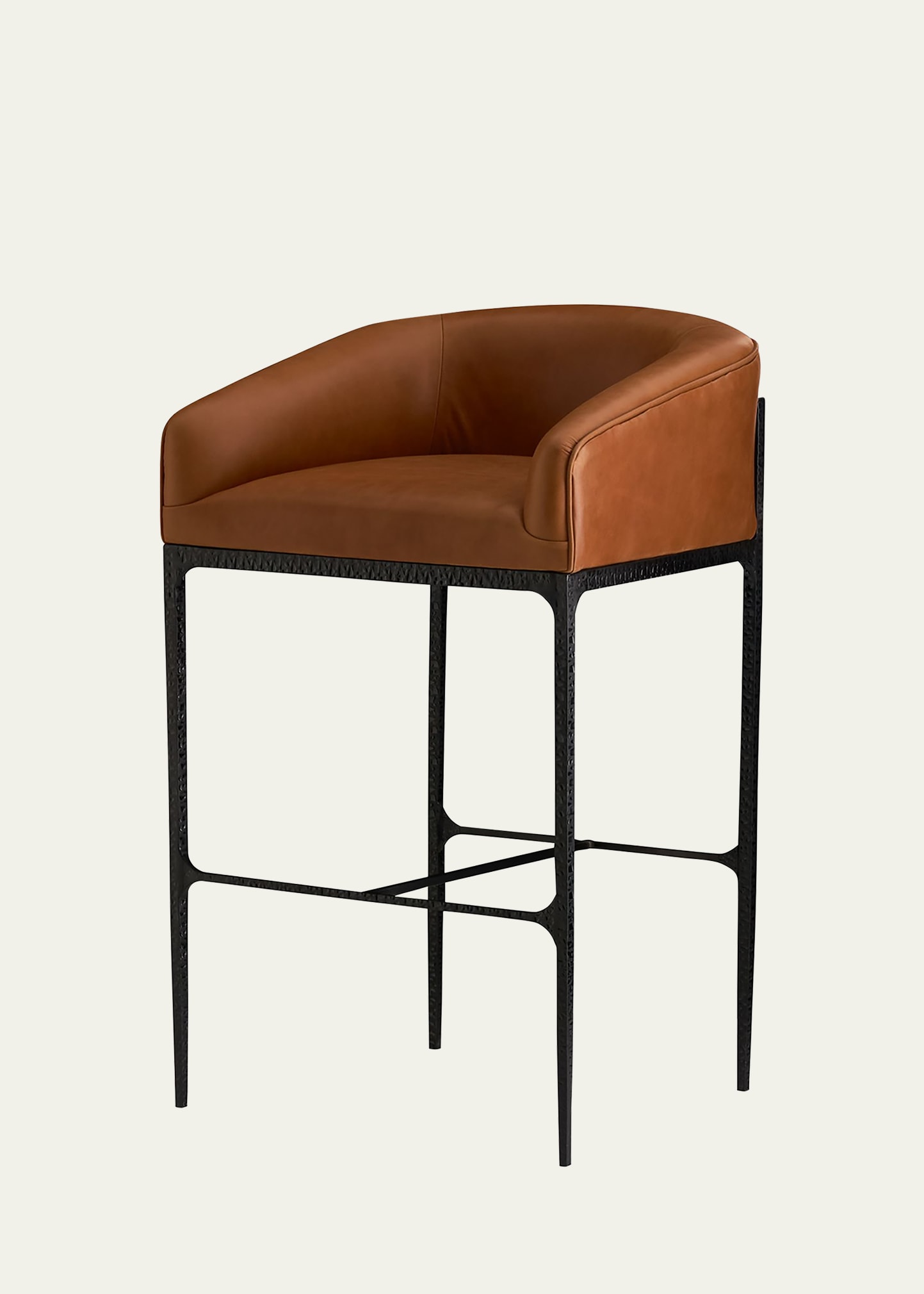 Arteriors Osbourne Leather 32" Bar Stool In Brown