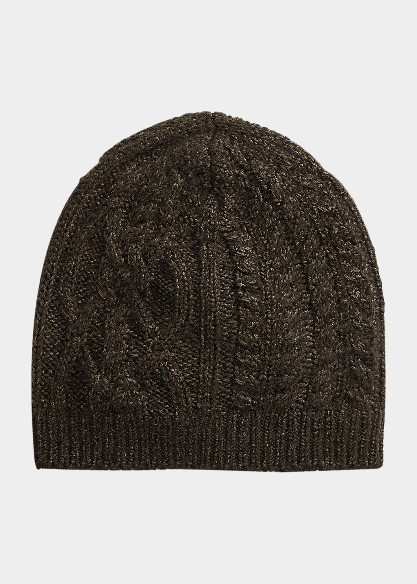 Cable Silk-Cashmere Beanie