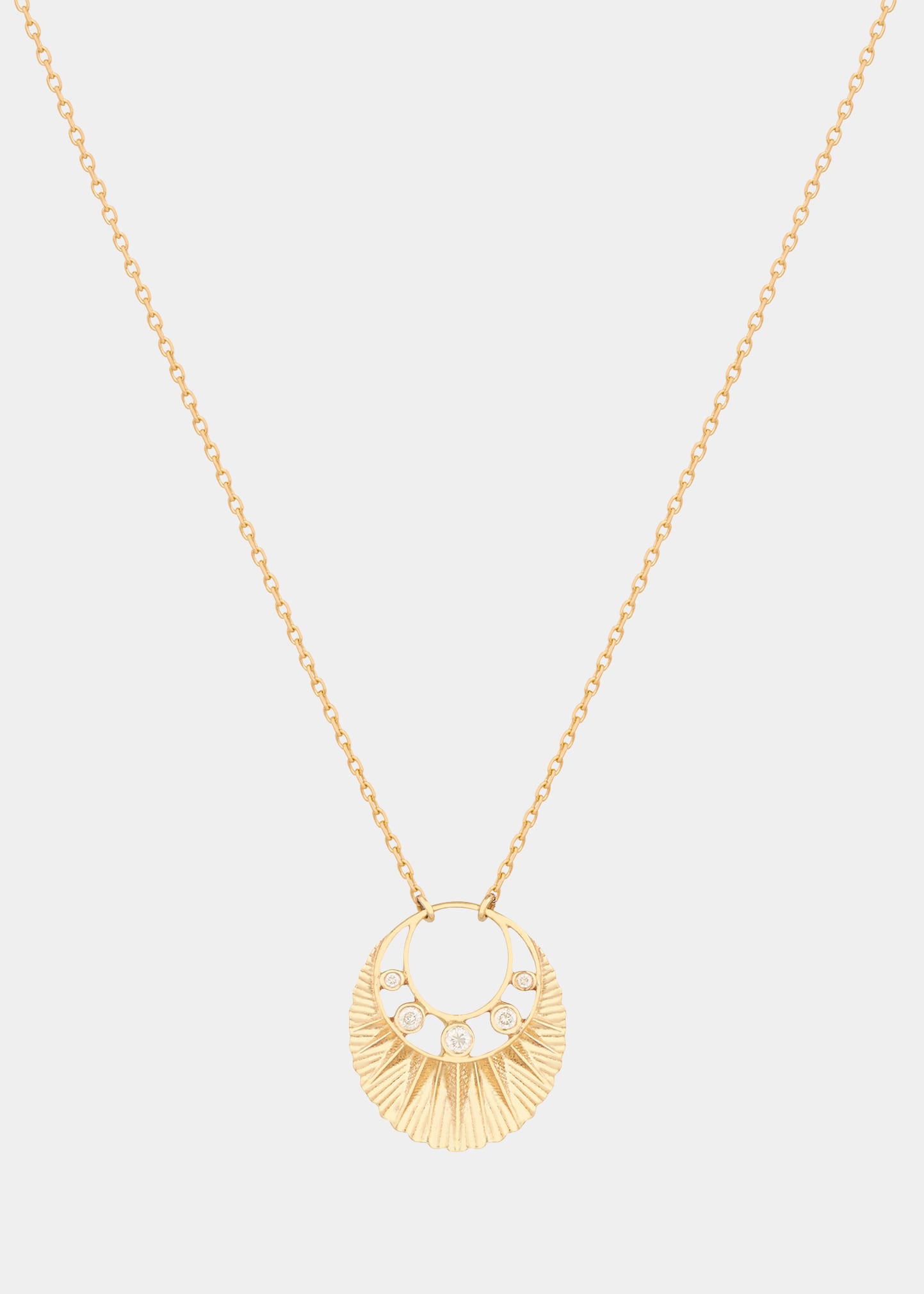 Sun and Open Moon Necklace