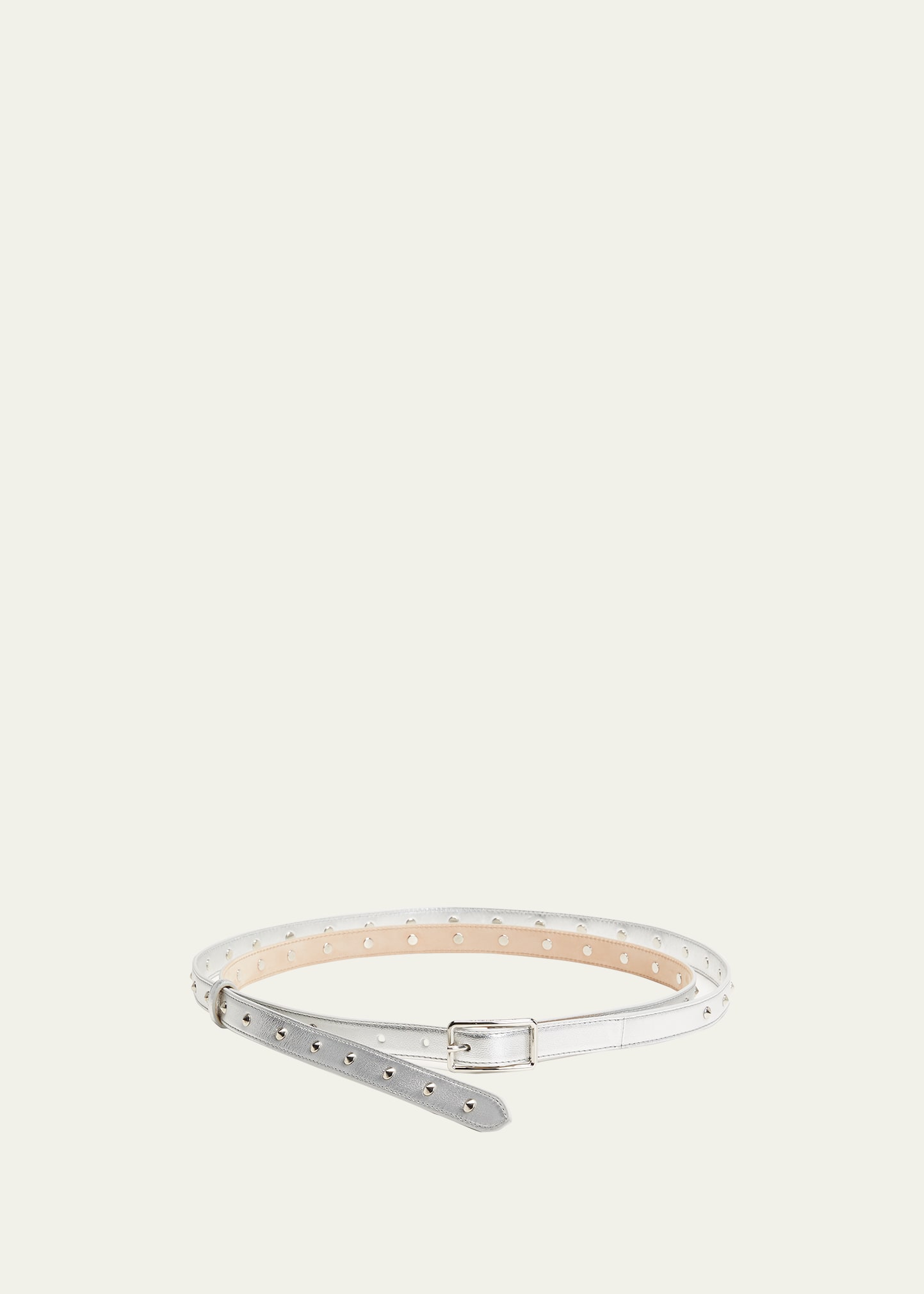 Metallic Long Studded Belt