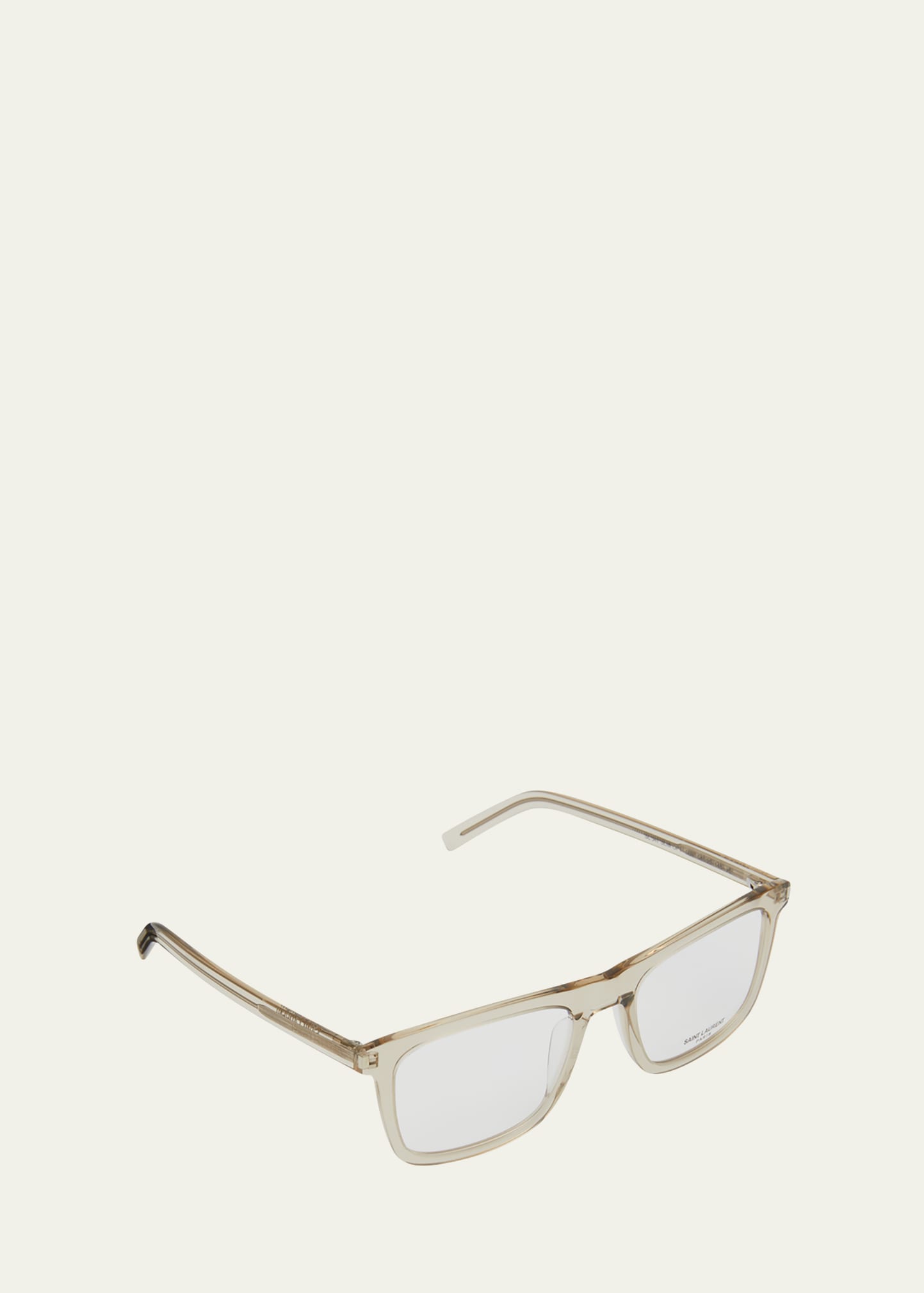 Saint Laurent Men's Sl 547 Slim Rectangle Optical Glasses In White