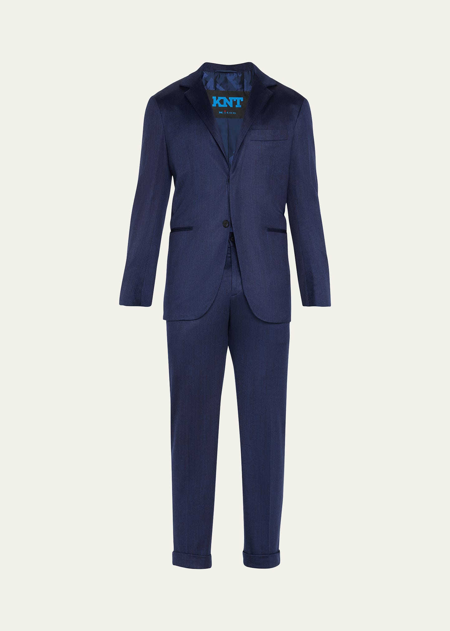 KNT Men's Printed Wool Two-Piece Suit