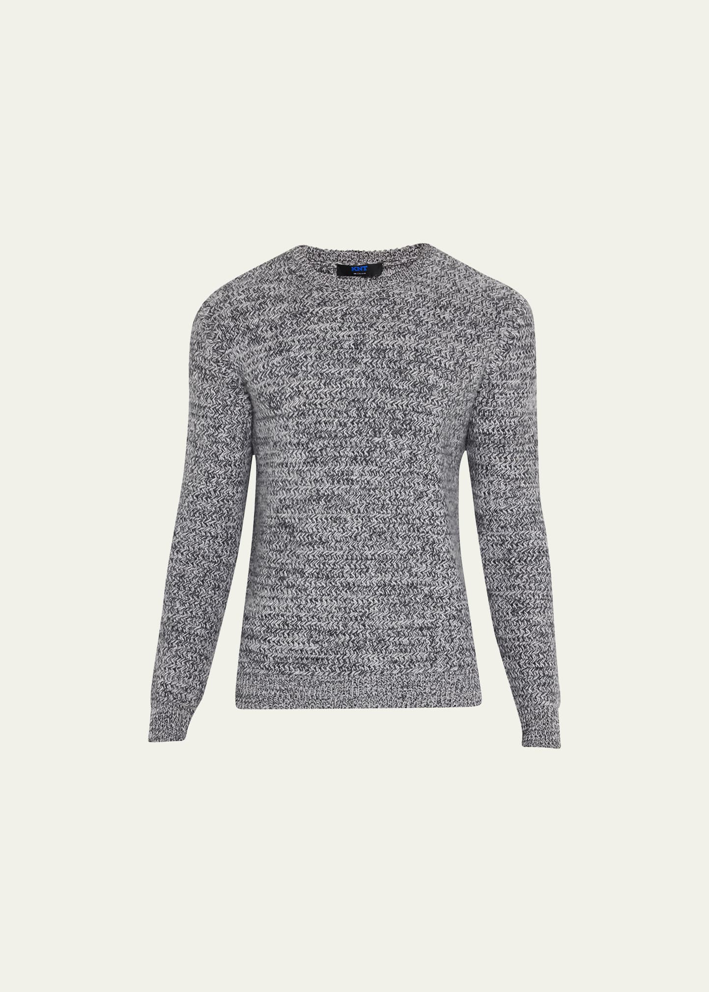 KNT Men's Wool-Cashmere Knit Crewneck Sweater