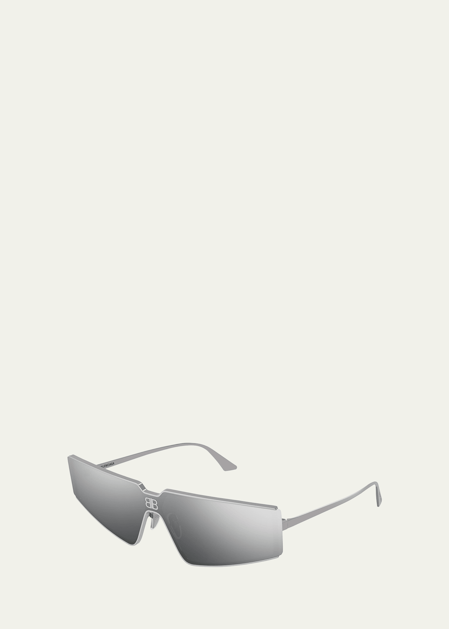 Mirrored Rectangle Metal Sunglasses