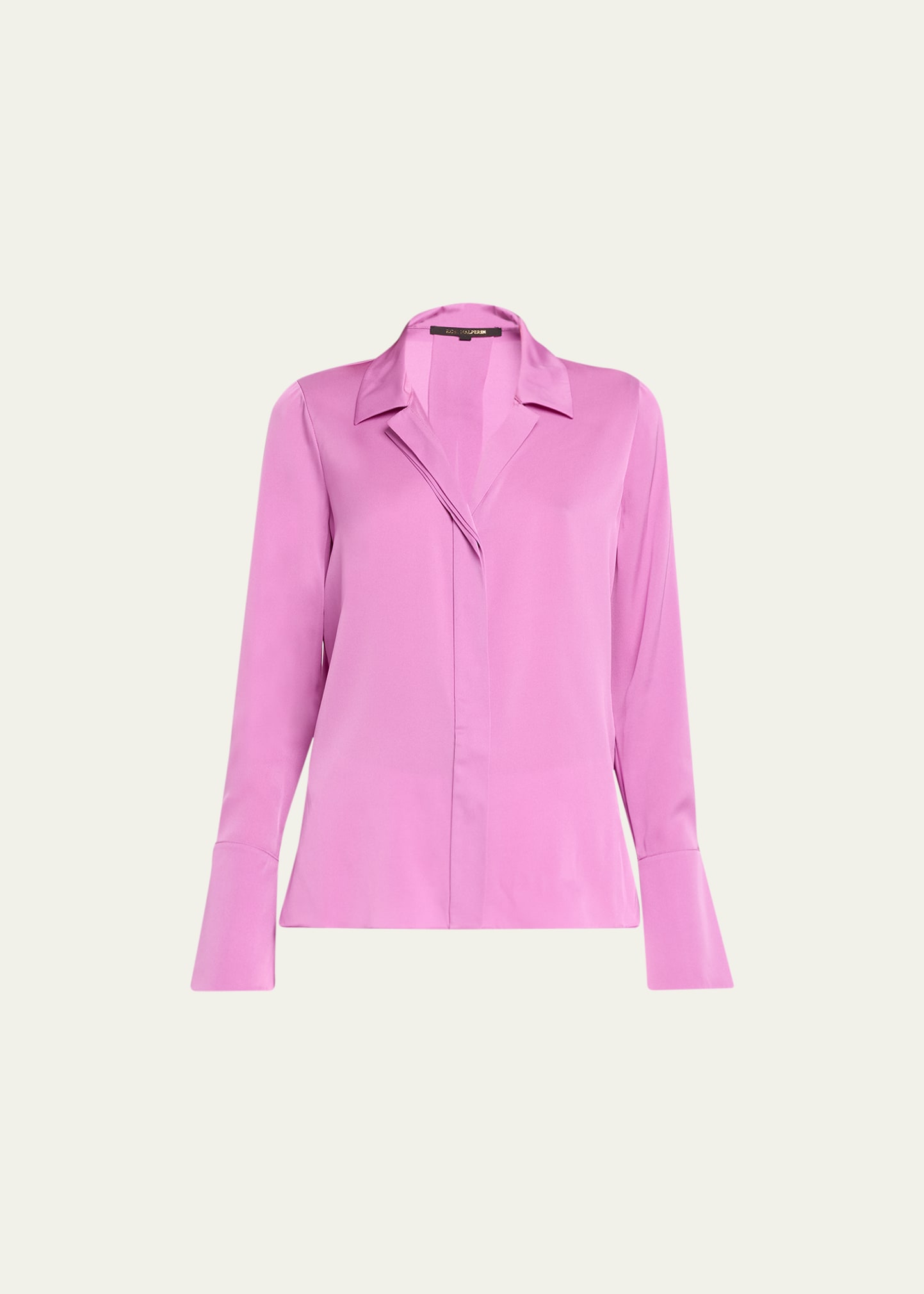 Kobi Halperin Liv Split-cuff Stretch Silk Blouse In Bright Orchid