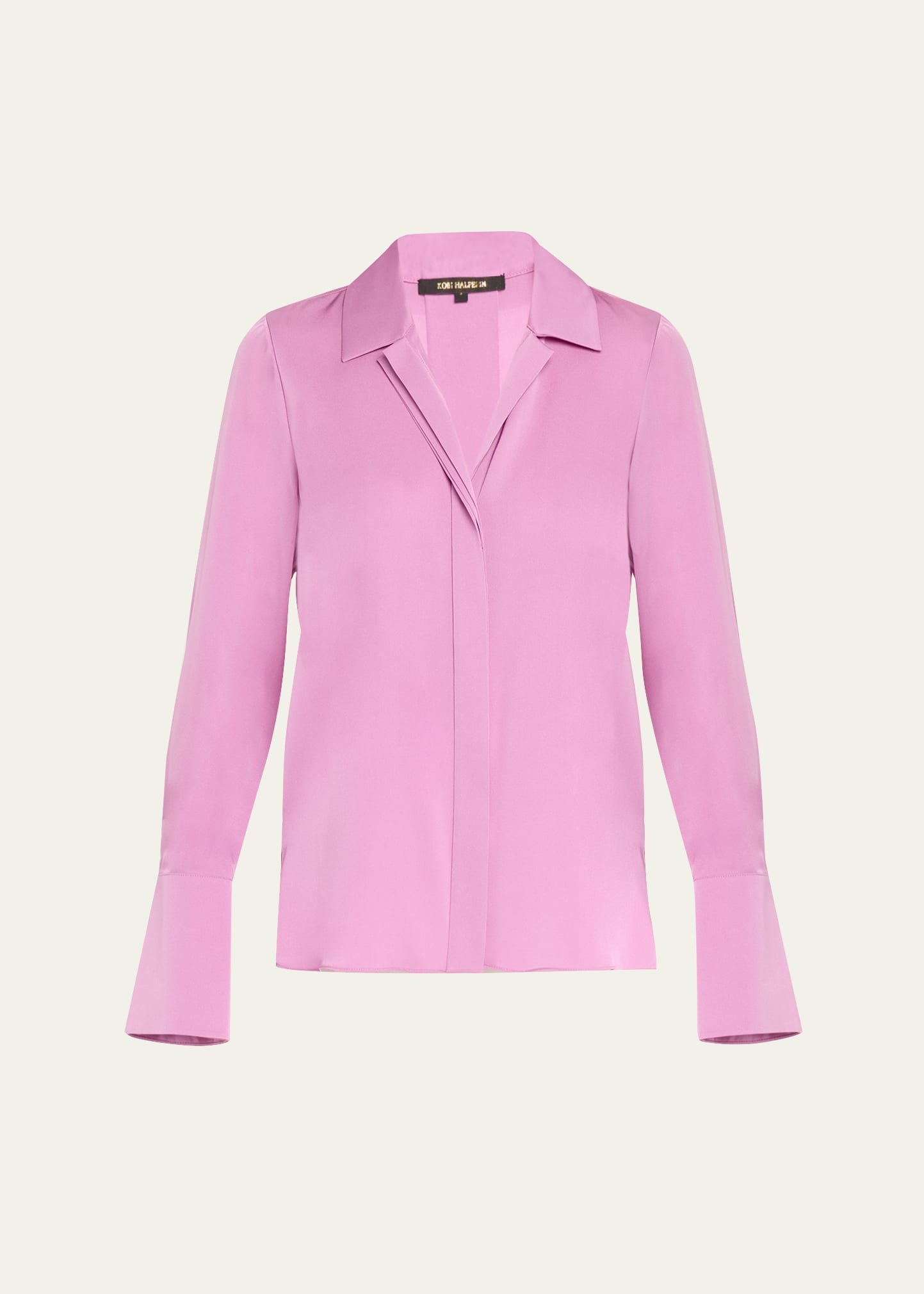 Kobi Halperin Liv Split-cuff Stretch Silk Blouse In Tulip
