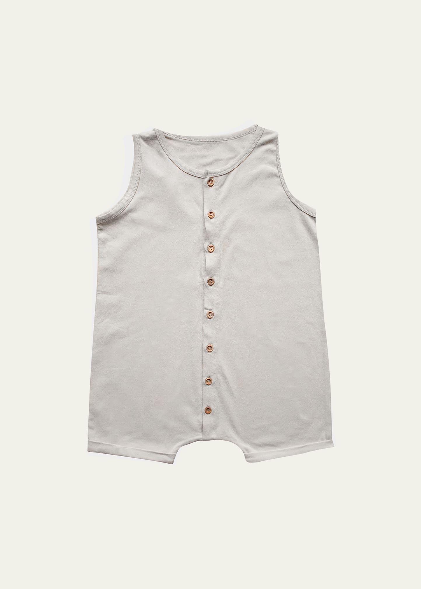 The Simple Folk Kid's The Beach Bum Cotton Coverall In Undyed