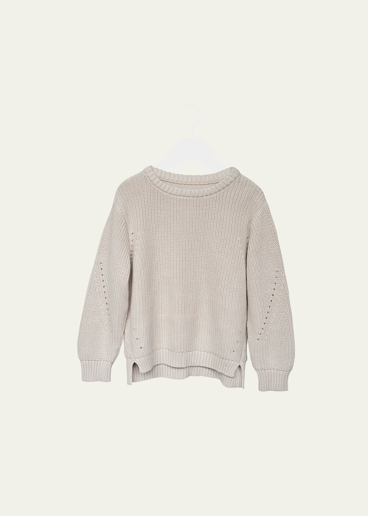The Simple Folk Child Boy And Child Girl Organic Cotton Essential Sweater In Oatmeal