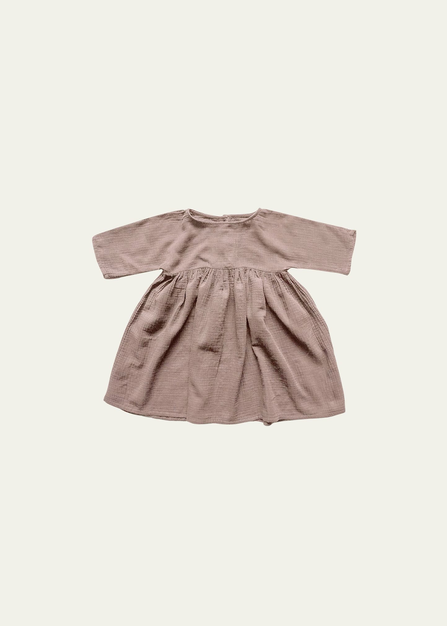 The Simple Folk Kids' Girl's Oversized Organic Muslin Dress In Antique Rose