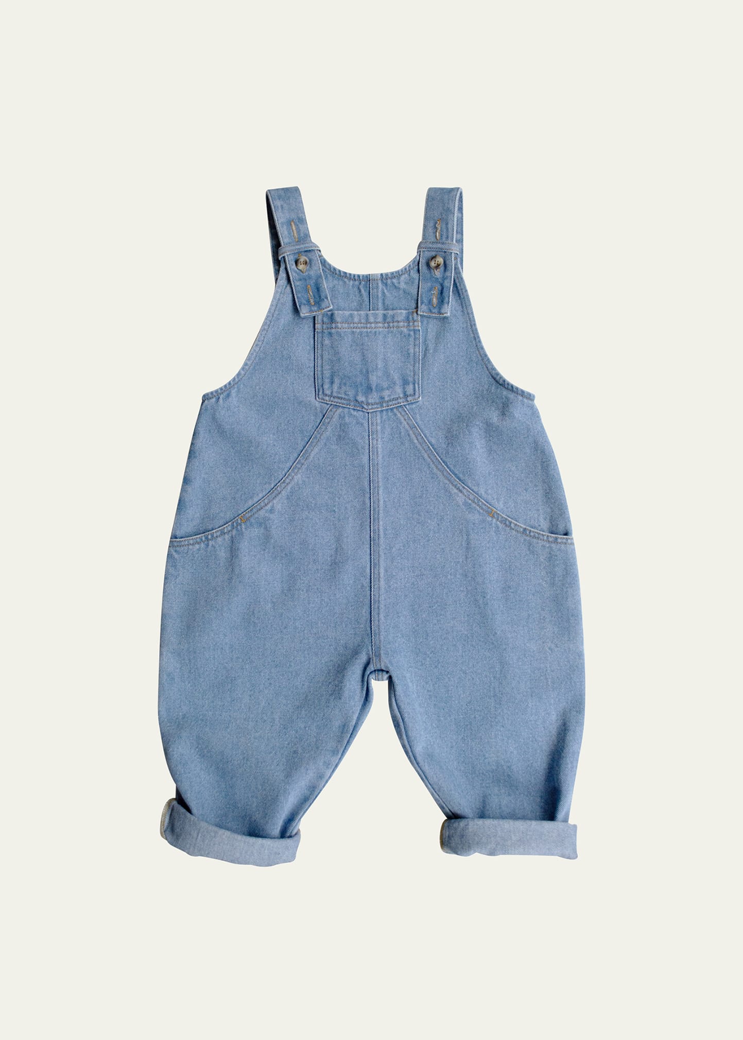 Kid's The Oversized Denim Dungaree Overalls, Size 3-10