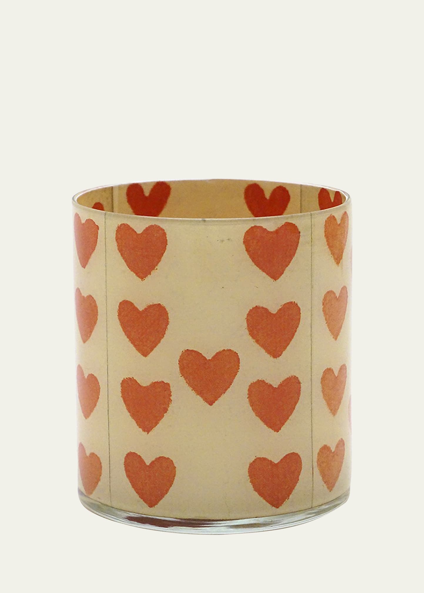 John Derian Painted Hearts Desk Cup In Multi