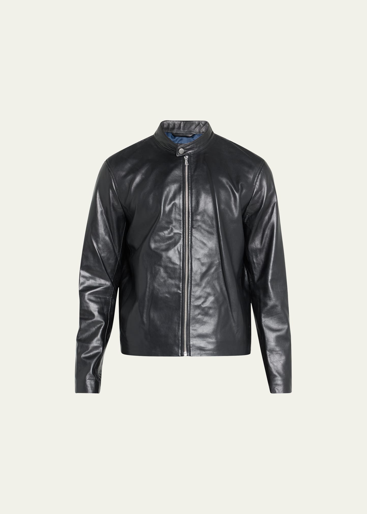 Shop Rag & Bone Men's Archive Cafe Racer Leather Jacket In Black