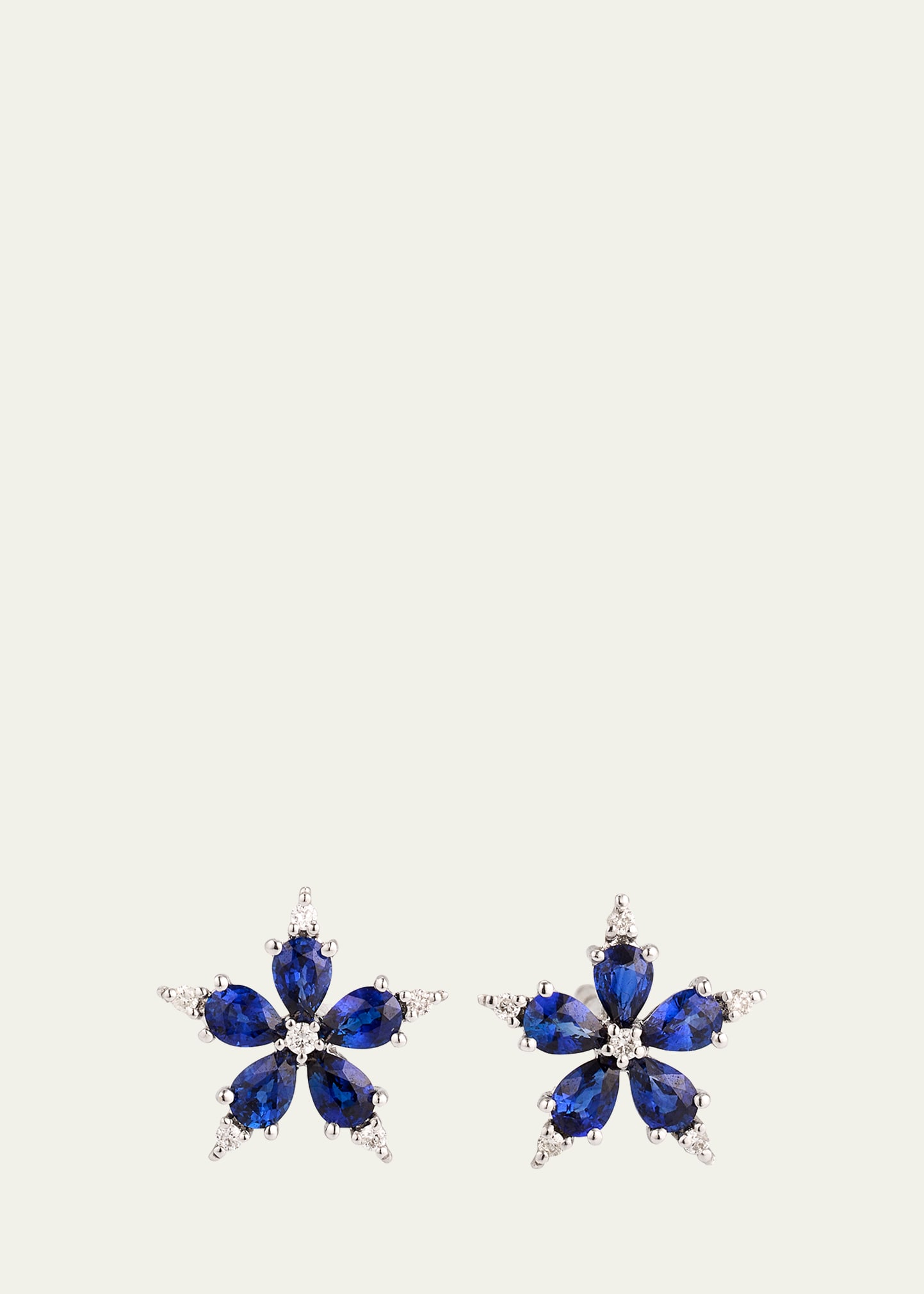 Mini Stellanise Sapphire & Diamond Stud Earrings
