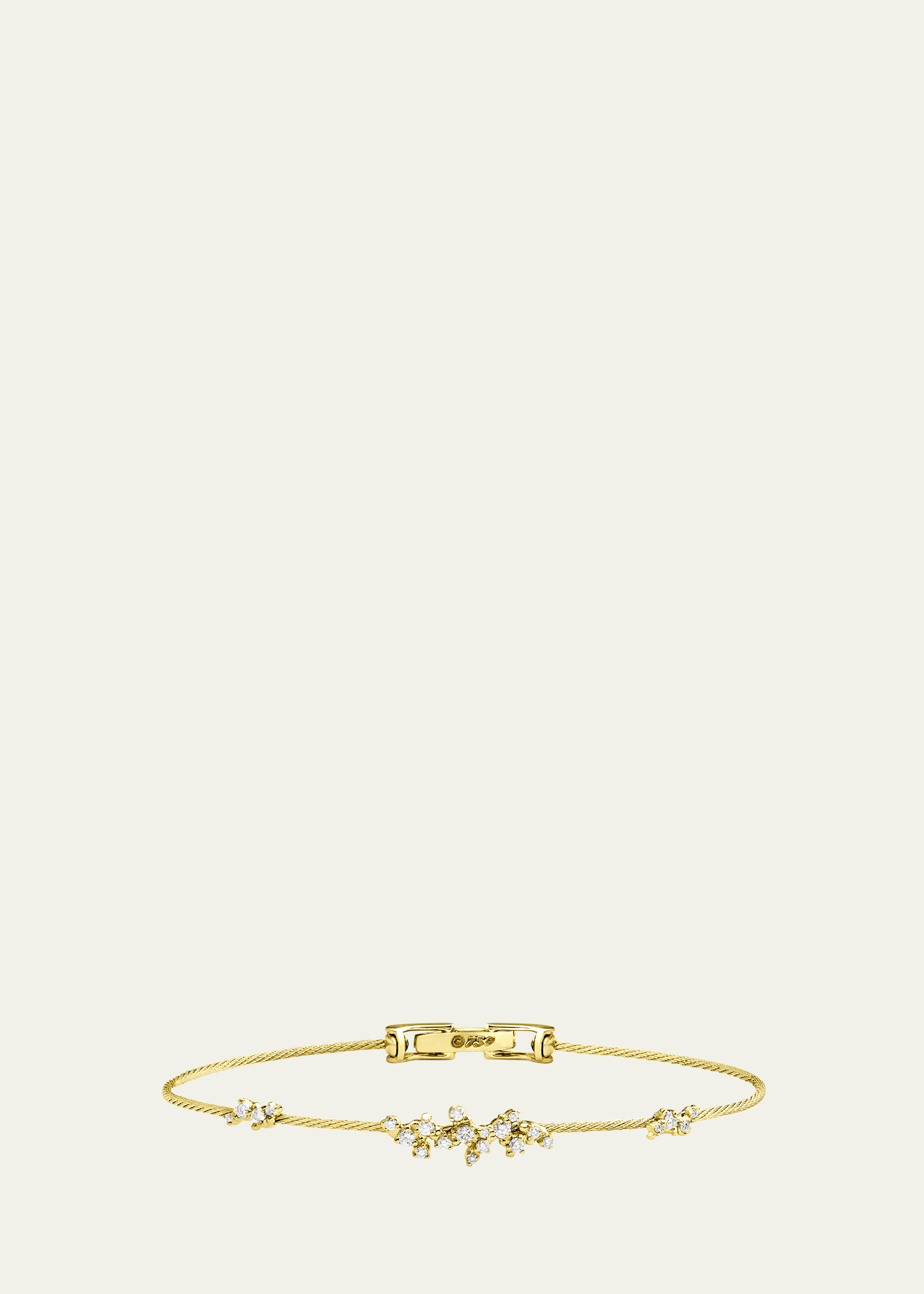Confetti Unity Wire Bracelet in 18k Gold with Diamonds, 7"