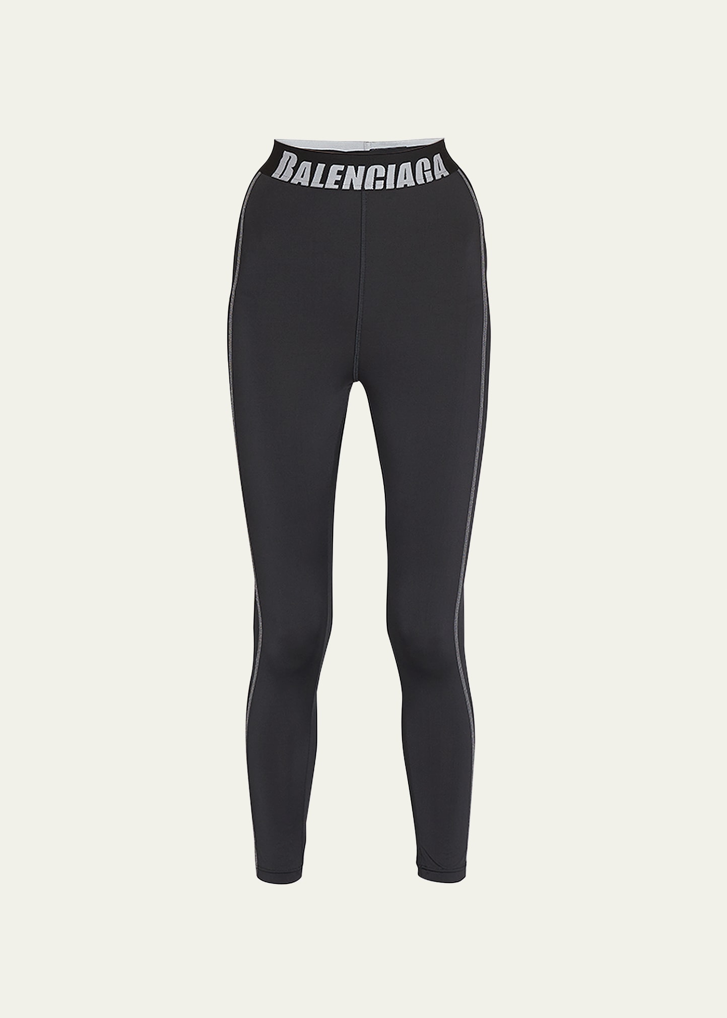 Balenciaga Leggings With Logo in Black