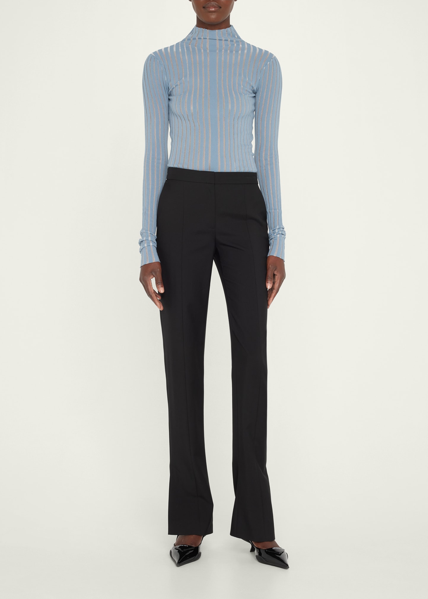 The Ridley Plated Mock-Neck Sweater