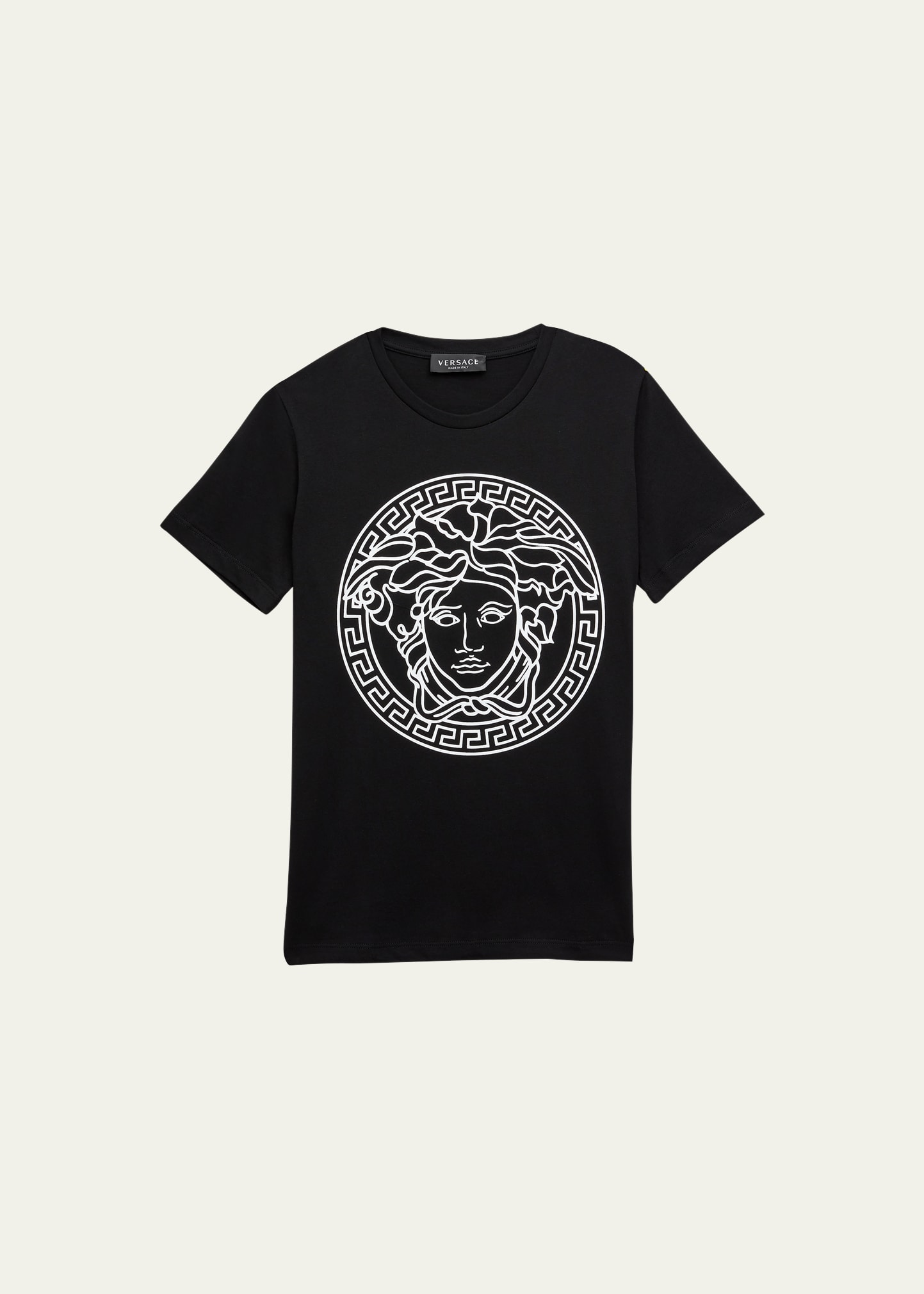 Shop Versace Kid's Medusa Head Crest T-shirt In Black White