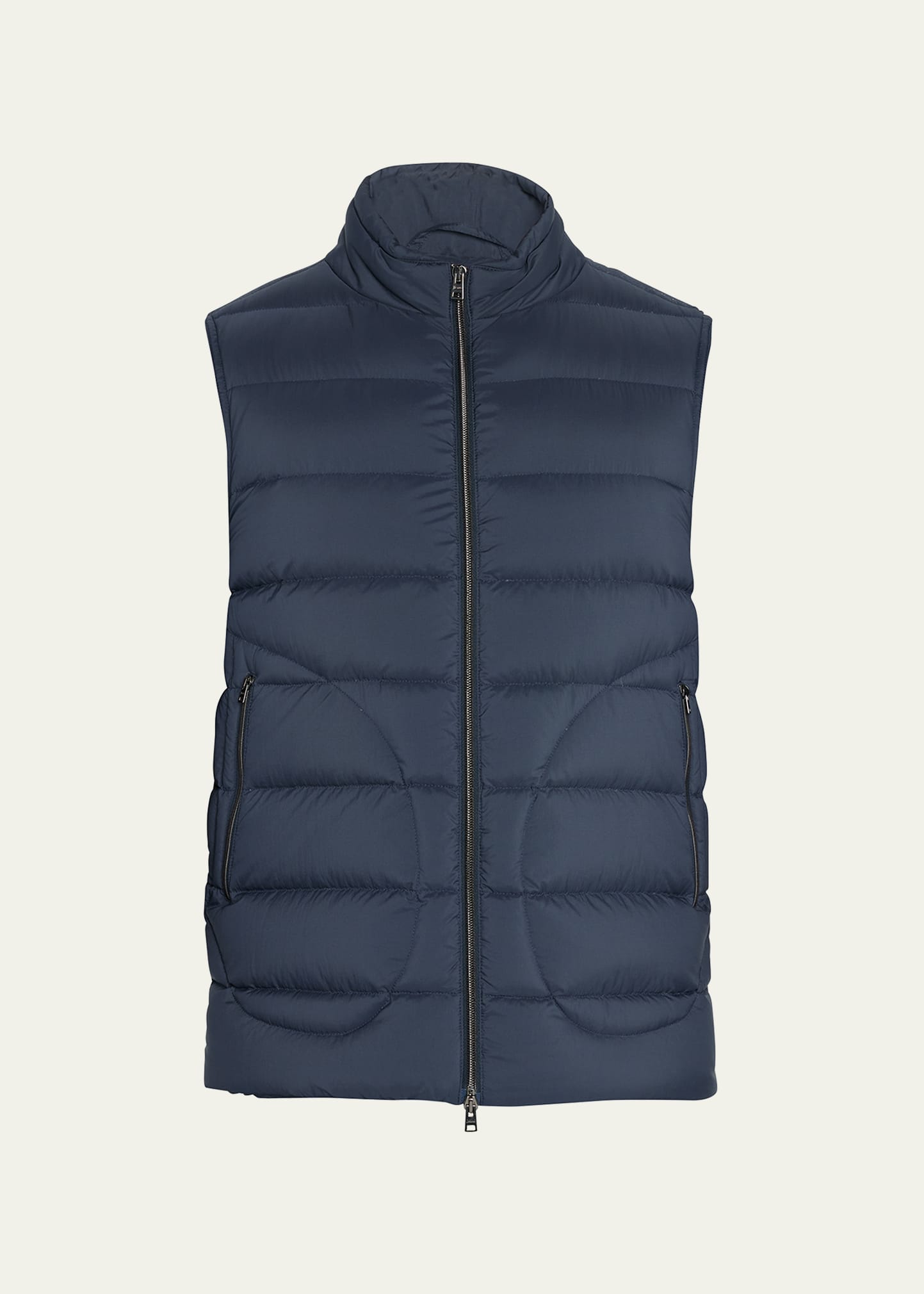 Herno Men's Quilted Down Nylon Gilet In Navy