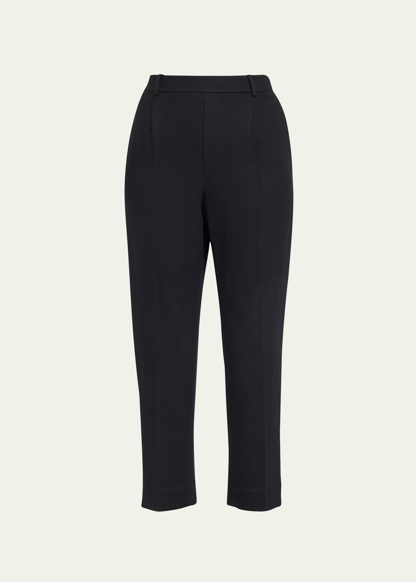 Vince Easy Wool-blend Pull-on Pants In Black
