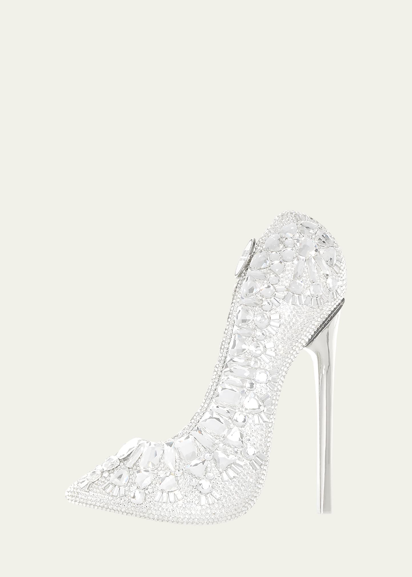 Judith Leiber Couture Stiletto Crystal Shoe Minaudiere