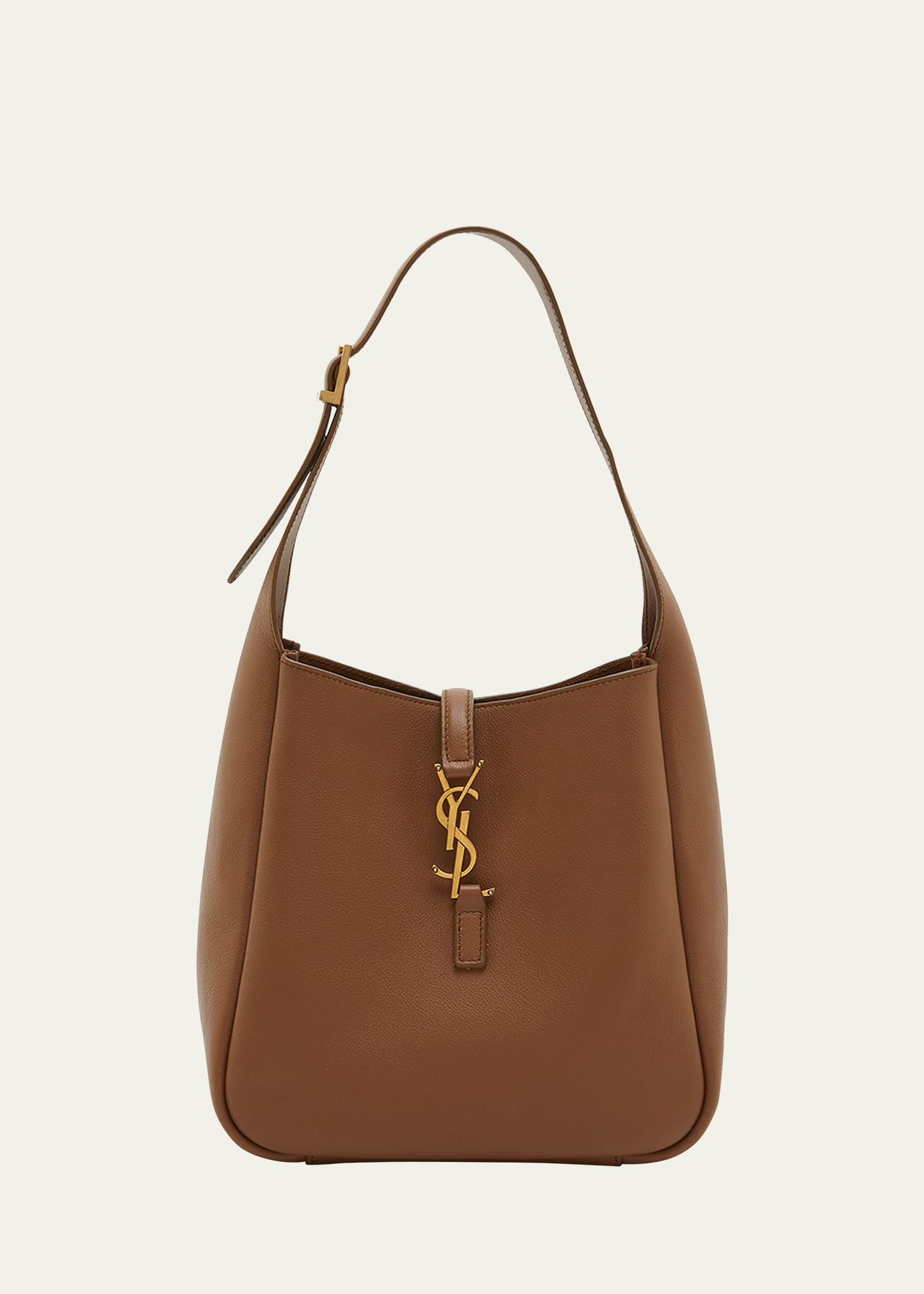 SAINT LAURENT LE 5 A 7 YSL SMALL HOBO IN SMOOTH SUPPLE LEATHER