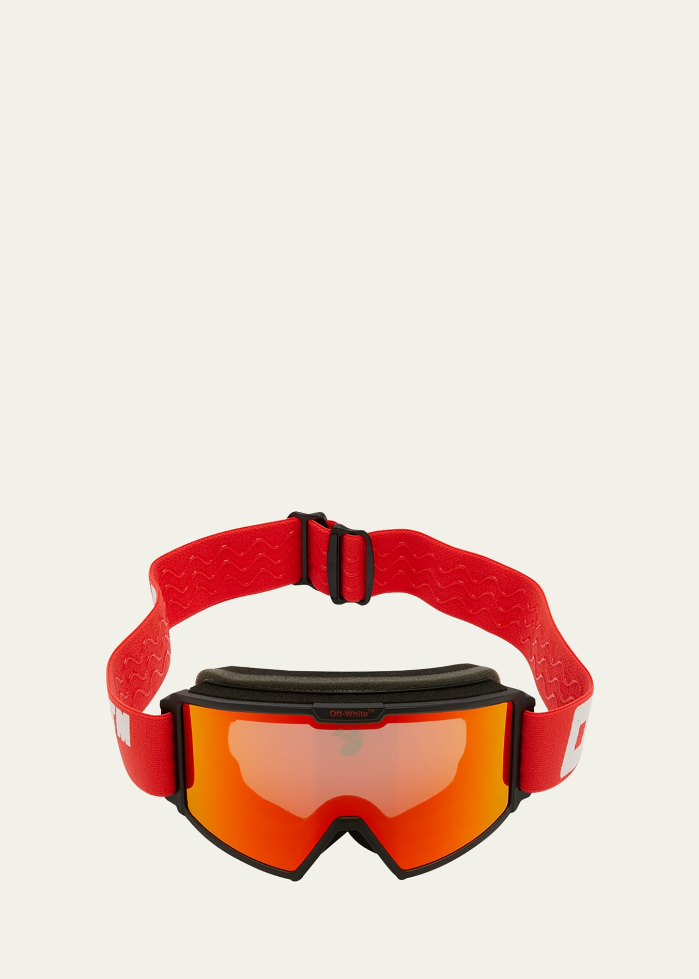 Off-white Men's Mirror Lens Ski Goggles In Red Mir Red