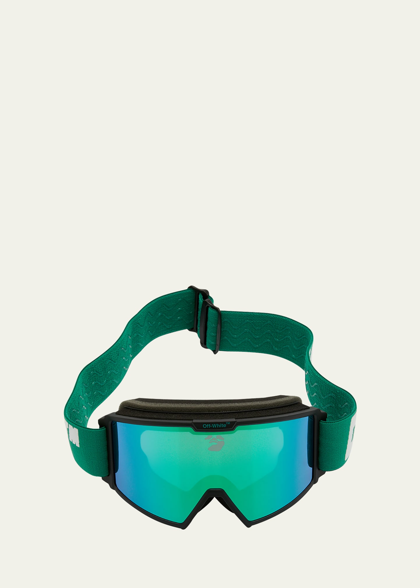 Off-white Men's Mirror Lens Ski Goggles In Green Mir Green