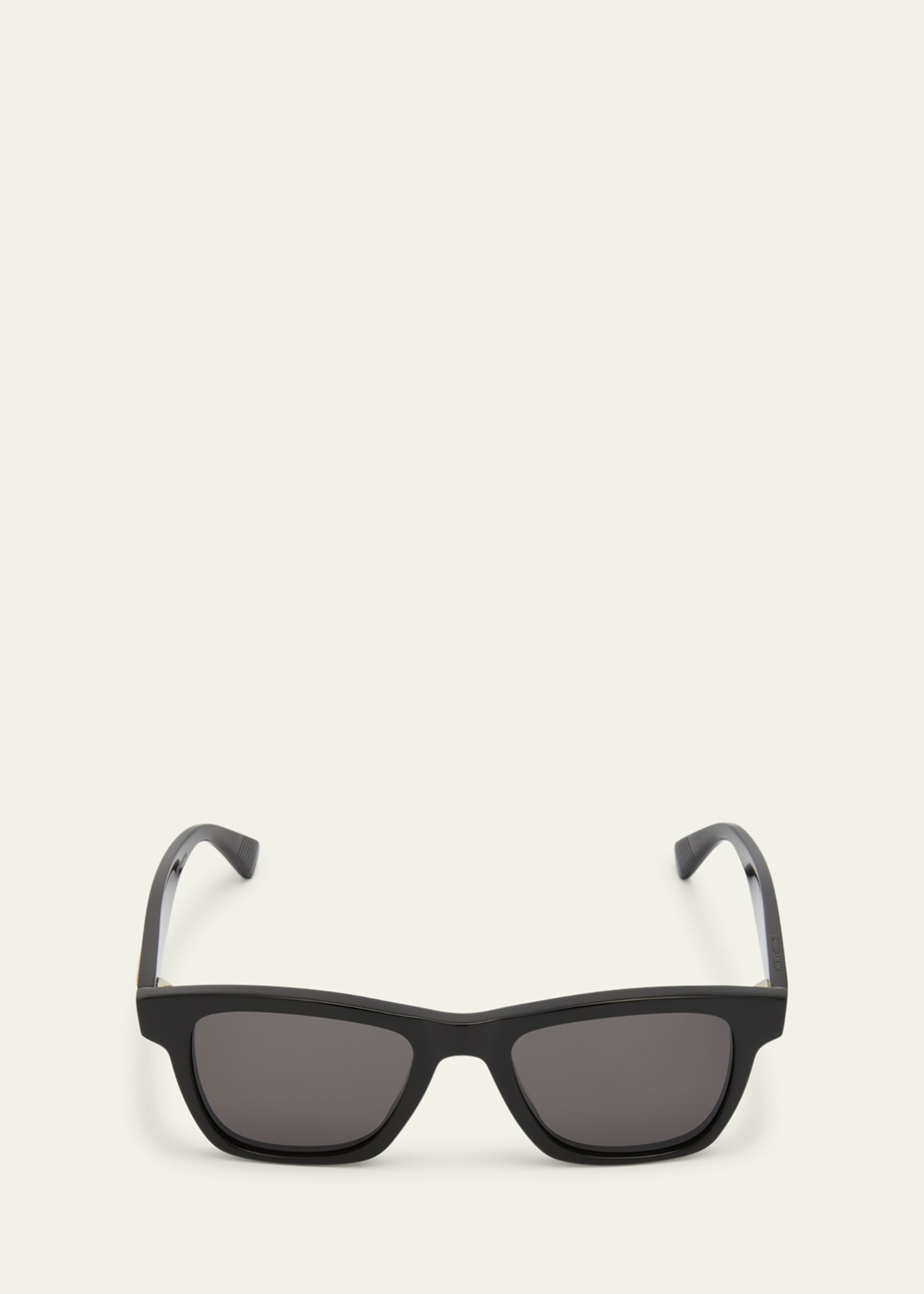 Bottega Veneta Men's Acetate Rectangle Sunglasses In Black