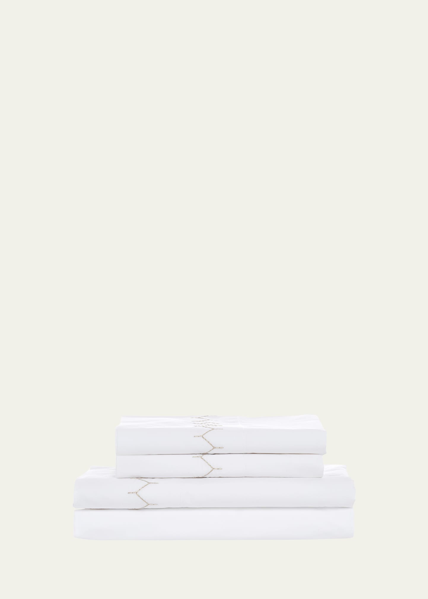 John Robshaw Stitched Sand 300 Thread Count King Sheet Set