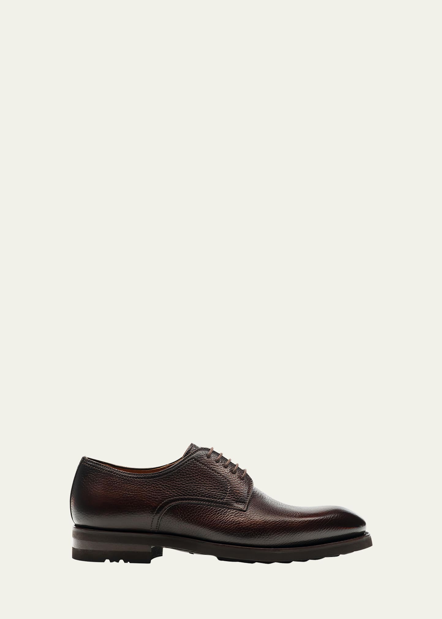Magnanni Mens Brown Flex Leather Derby Shoes Eur 45 / 11 Uk In Brown