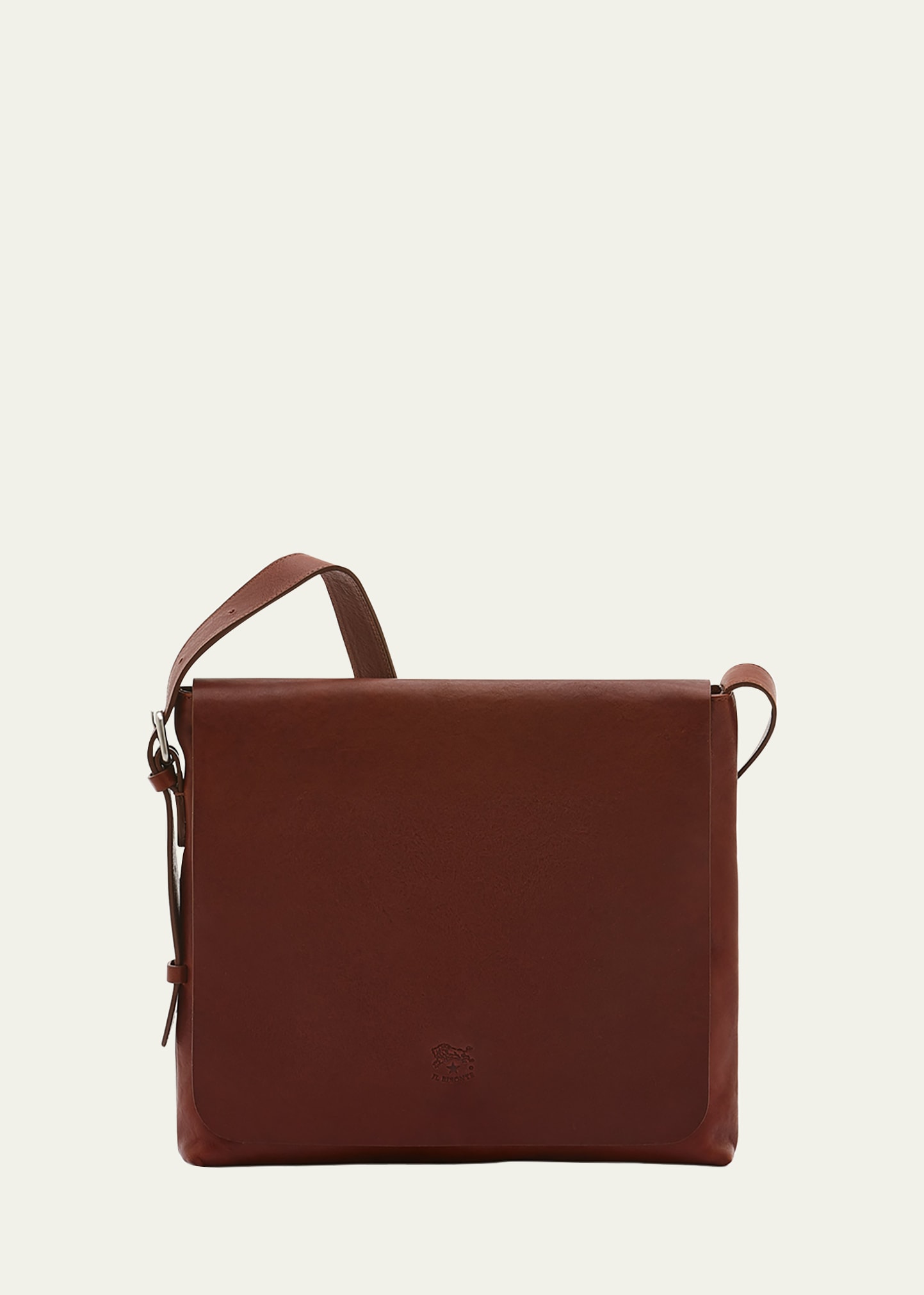 Men's Brolio Leather Messenger Bag, M