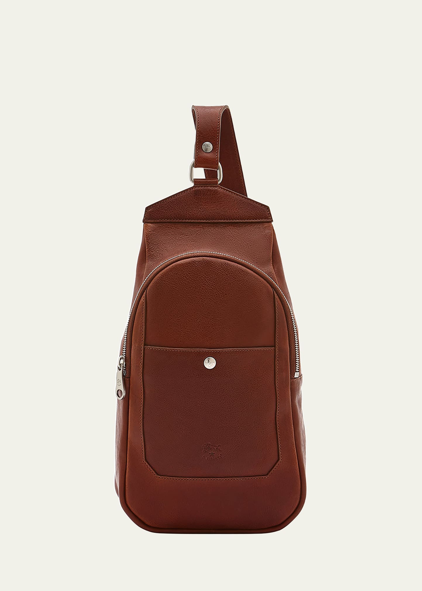 Il Bisonte Men's Cosimo Leather Single-shoulder Backpack In Cognac
