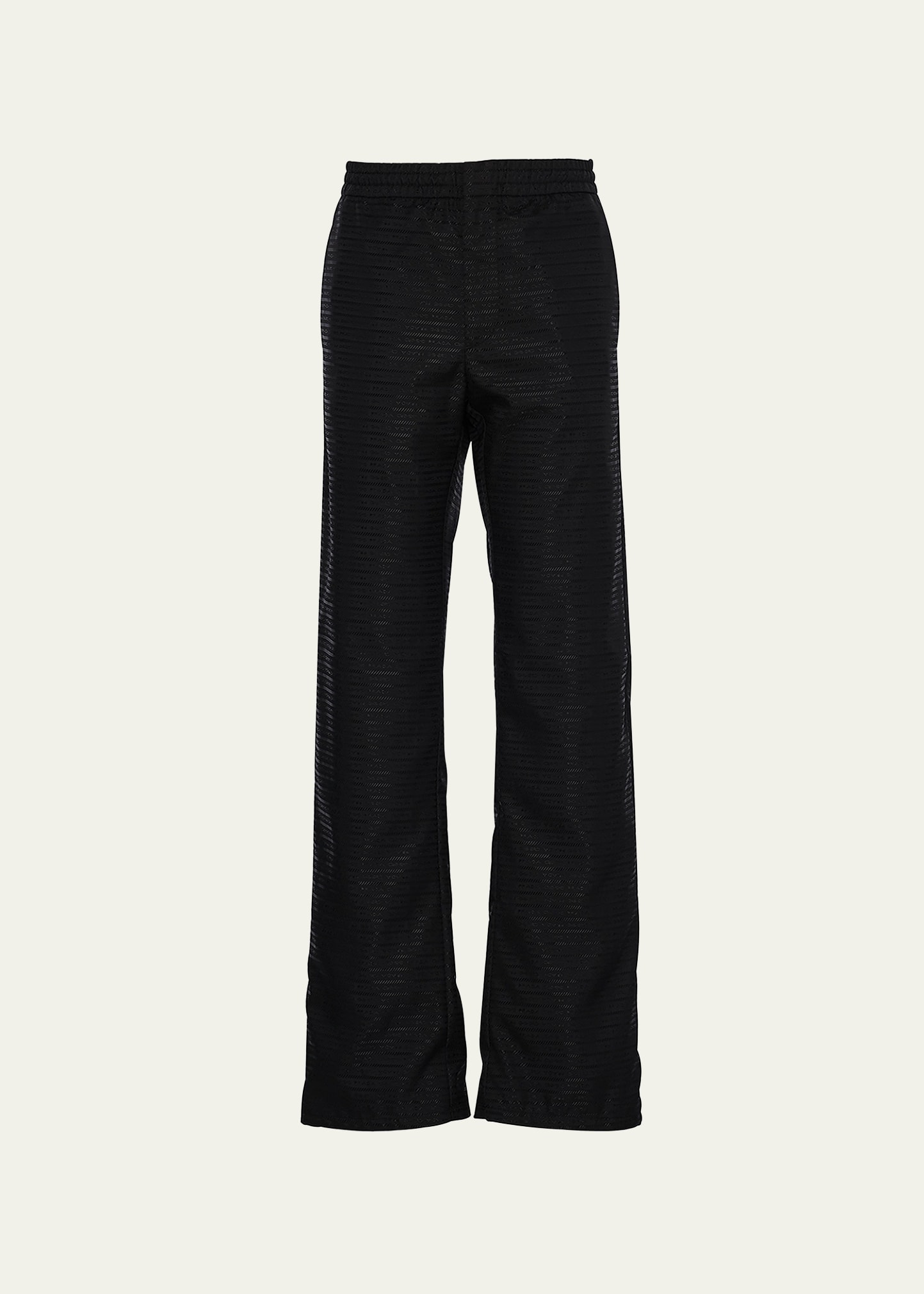 Shop Prada Men's Re-nylon Tonal Logo Pants In Nero