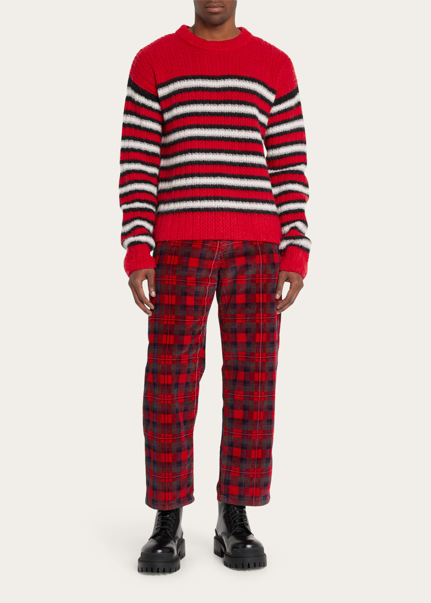 Men's Striped Wool-Blend Sweater