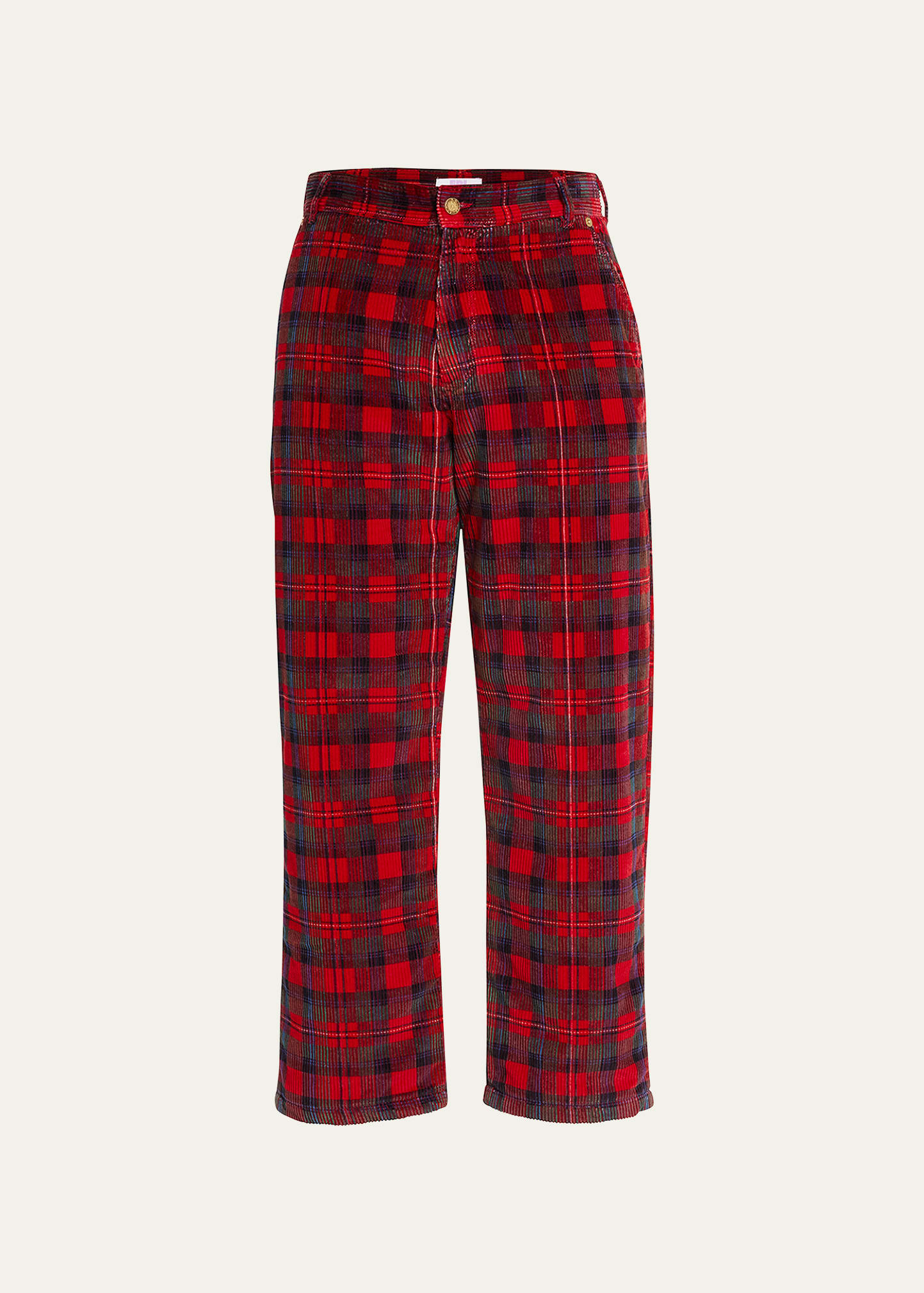 Men's Buffalo Check Corduroy Pants