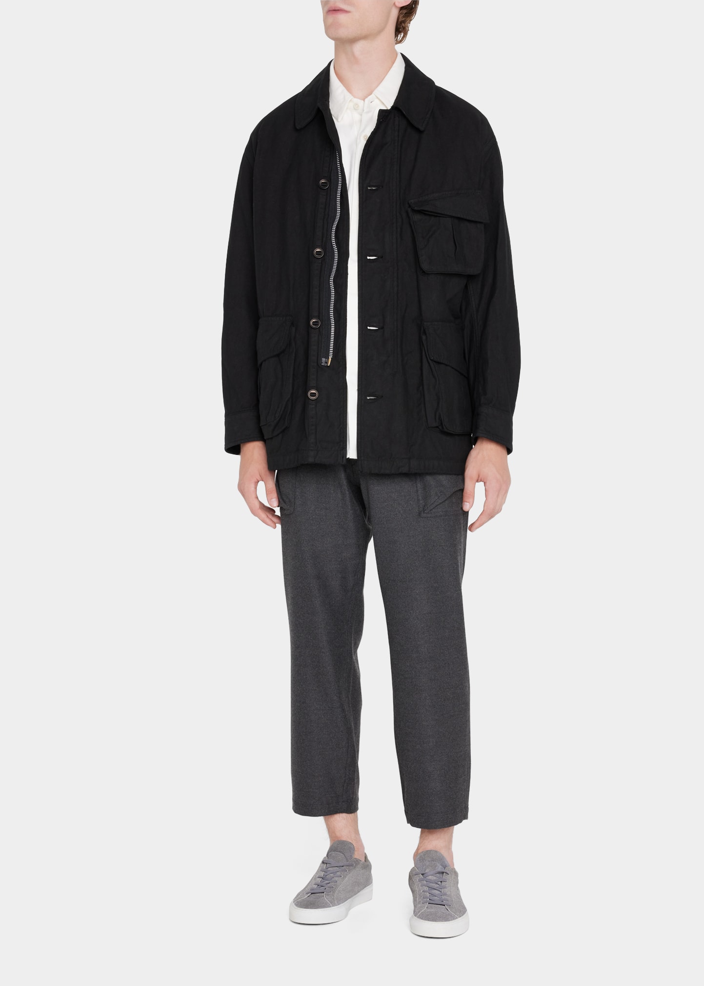 Men's Cotton-Linen Utility Jacket
