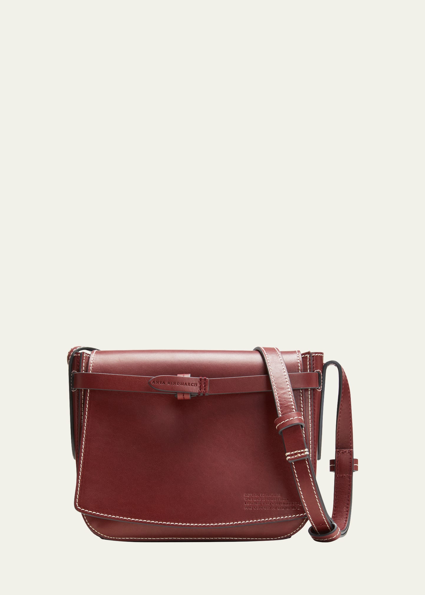 Anya Hindmarch Compostable Leather Shoulder Bag In Rosewood