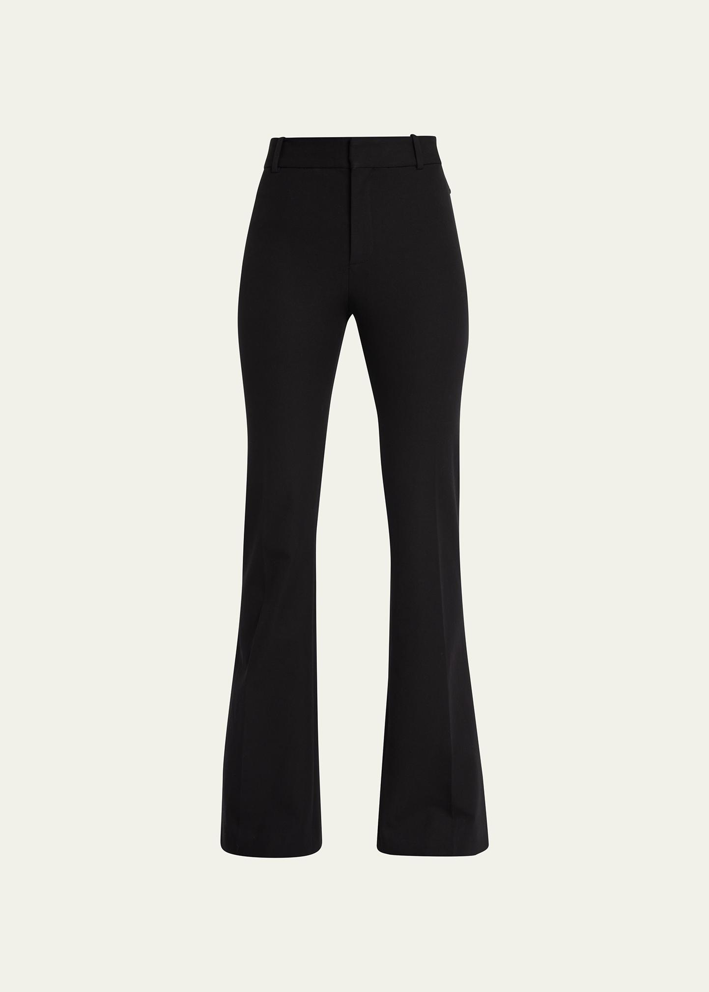 Frame Le High Flared Trousers In Noir