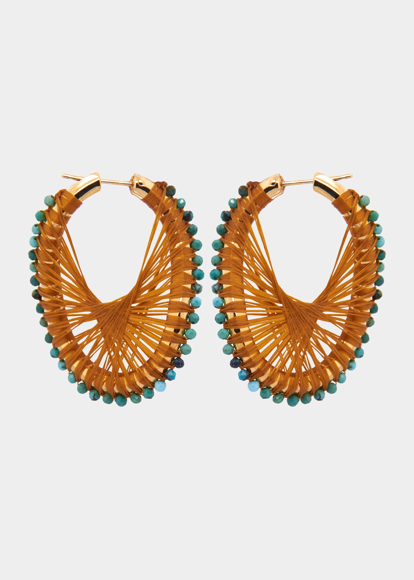 Hoop Earrings with Turquoise