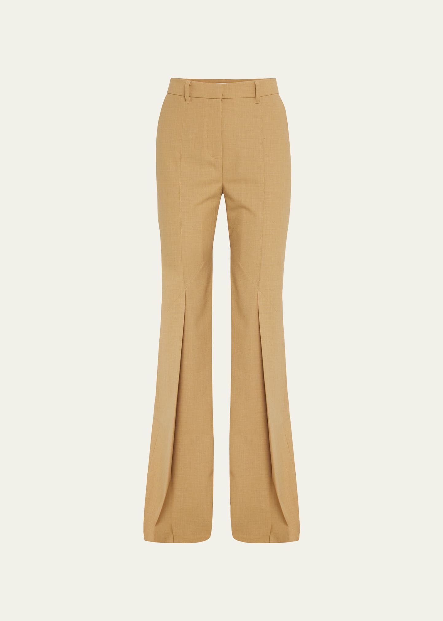 Palmer Harding Pleated Wool-blend Precision Trousers In Camel Wool