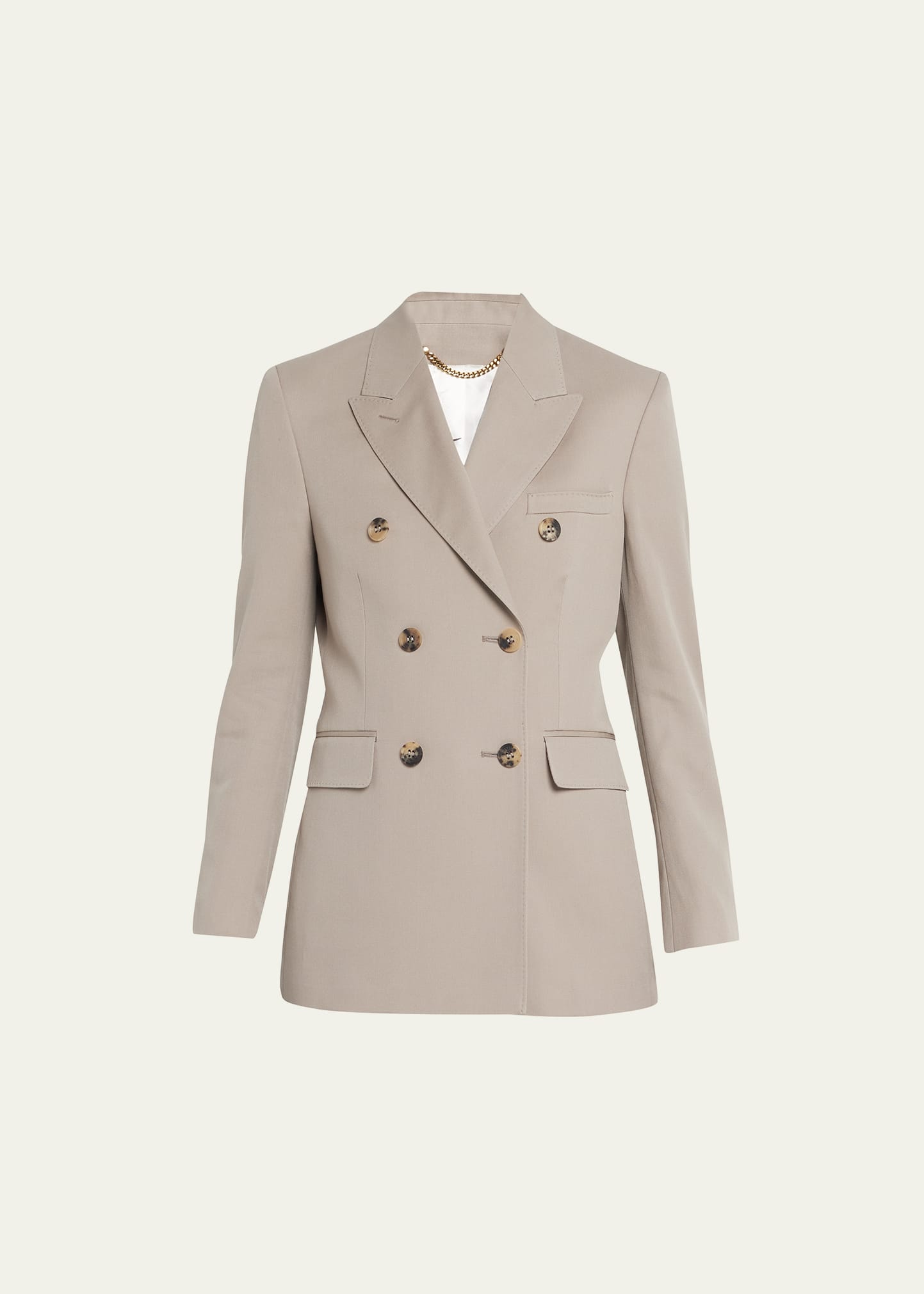 Shop Golden Goose Journey Wool Blazer In Roasted Cashew