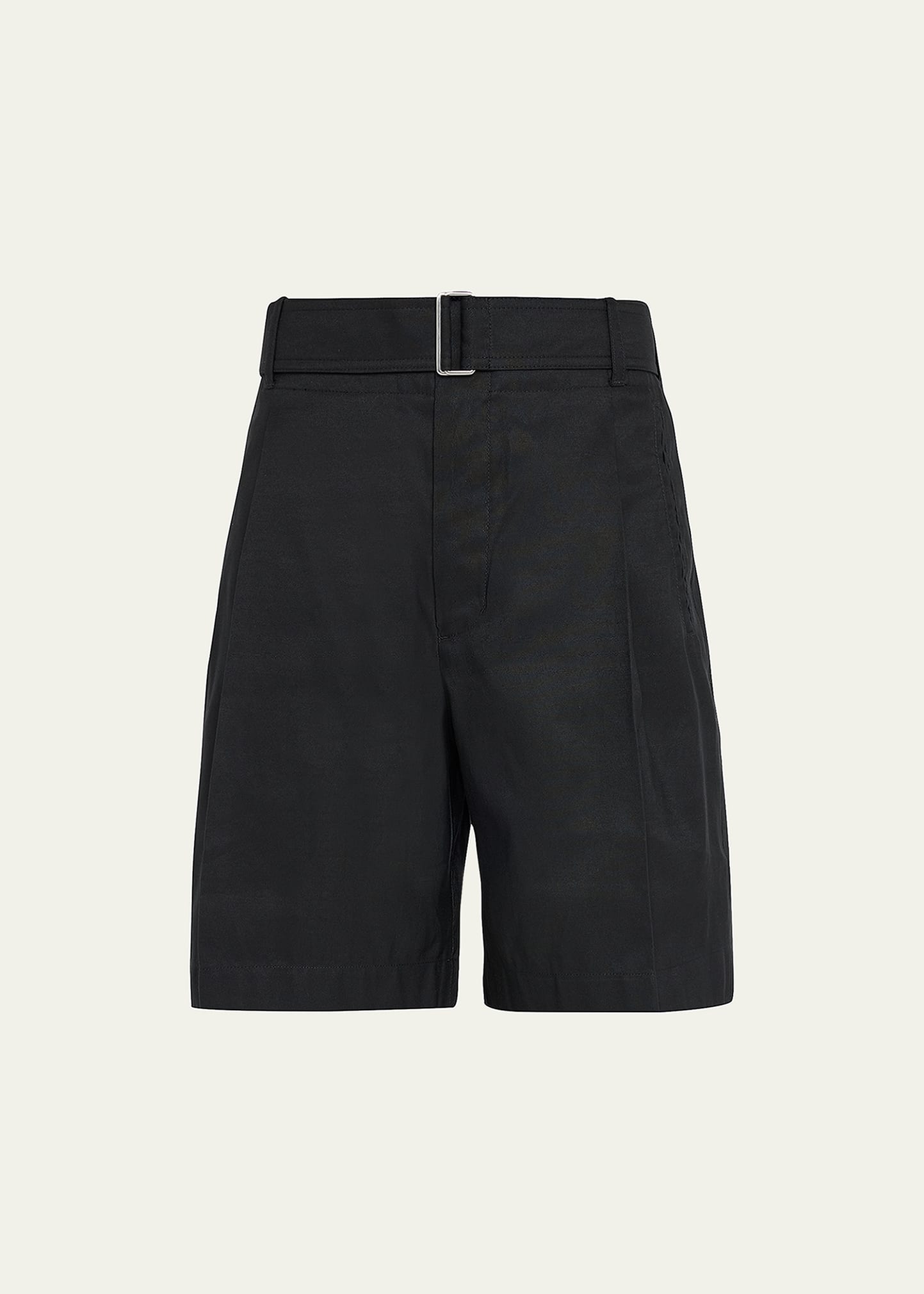 Men's Pleated Self-Belt Tailored Shorts