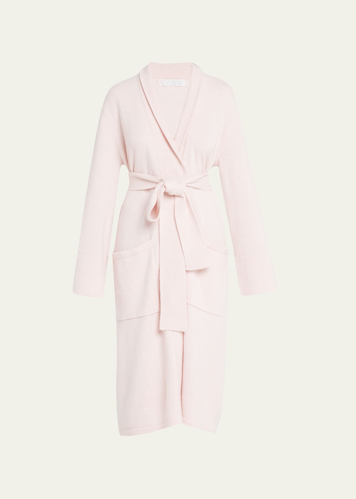 Arlotta Cashmere Cashmere Shawl-collar Robe In Mouline Pink