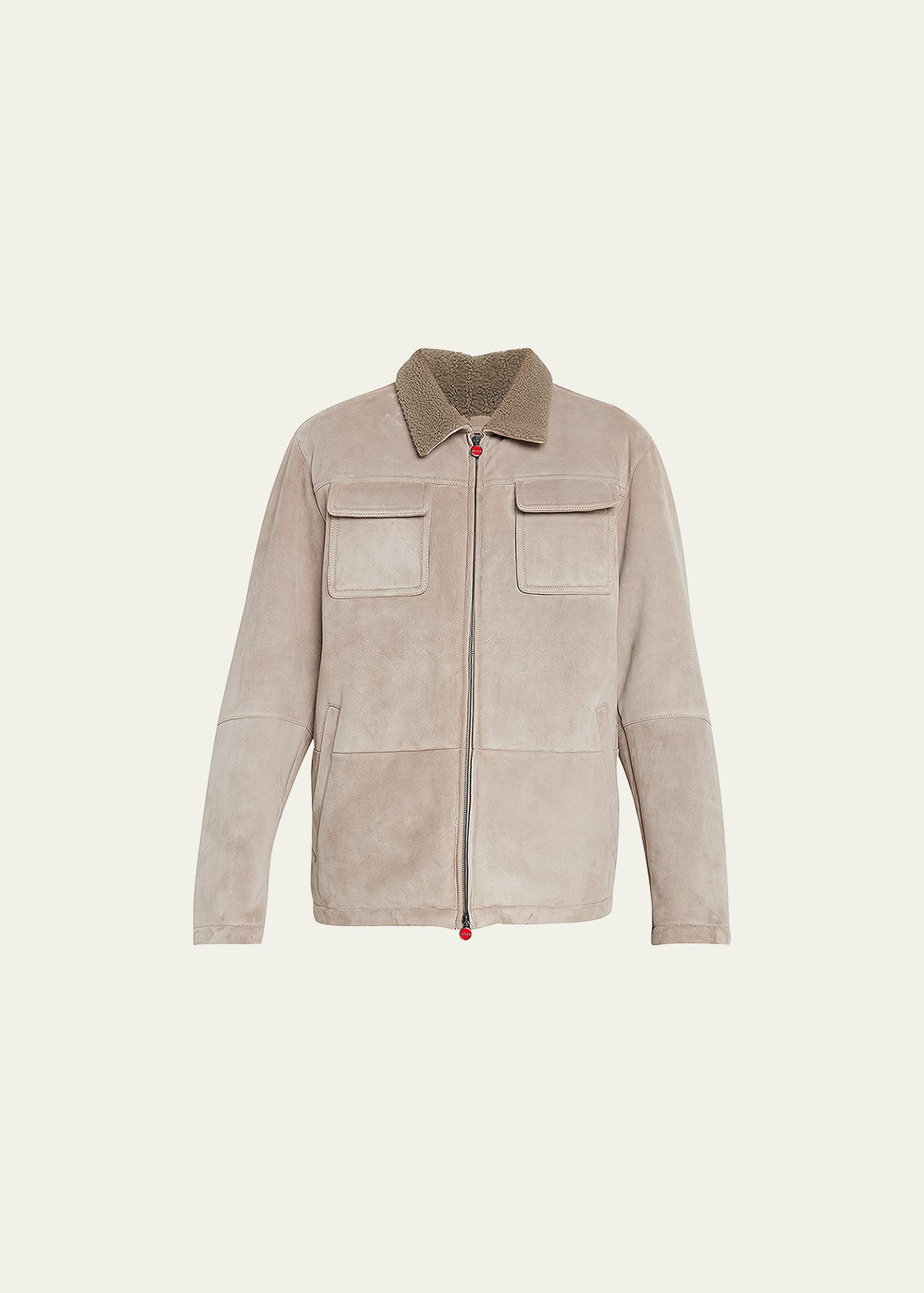 Men's Exclusive Full-Zip Shearling Shirt Jacket